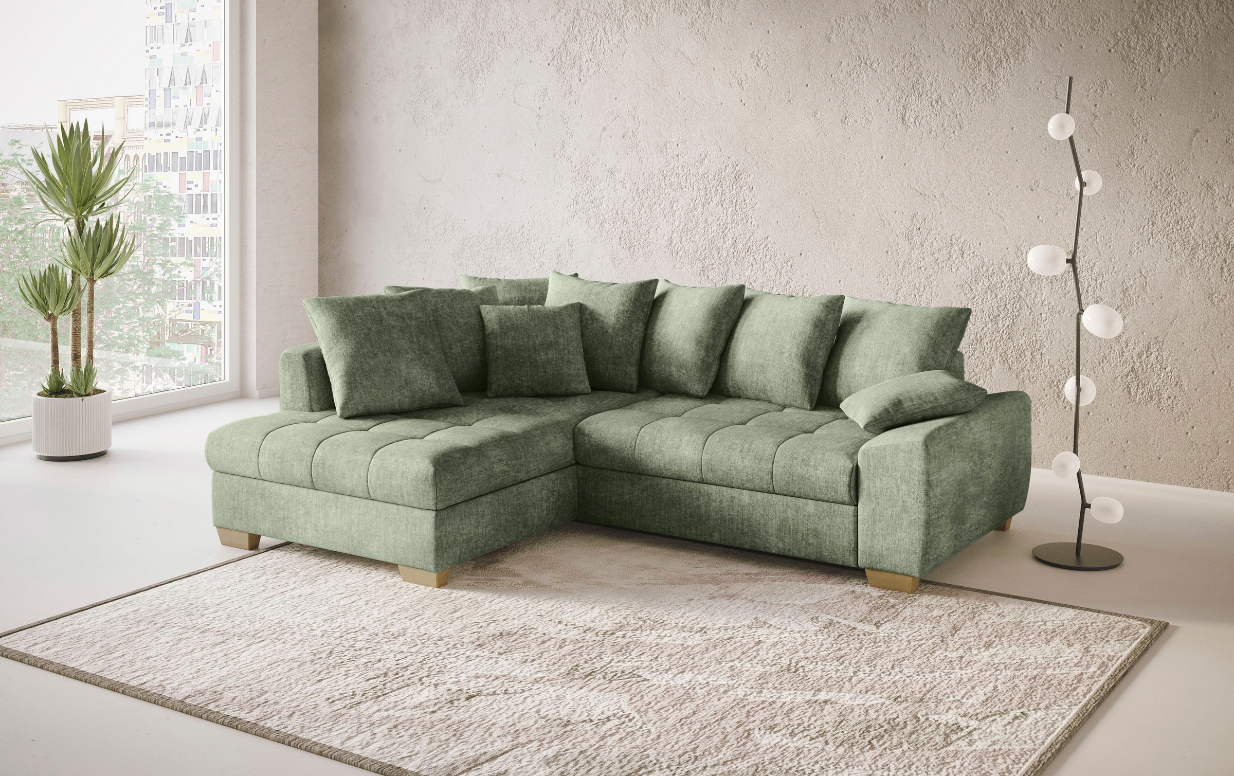 Mr. Couch Ecksofa »Nikita II, L-Form«, Wahlweise mit Bettfunktion, Bettkast günstig online kaufen