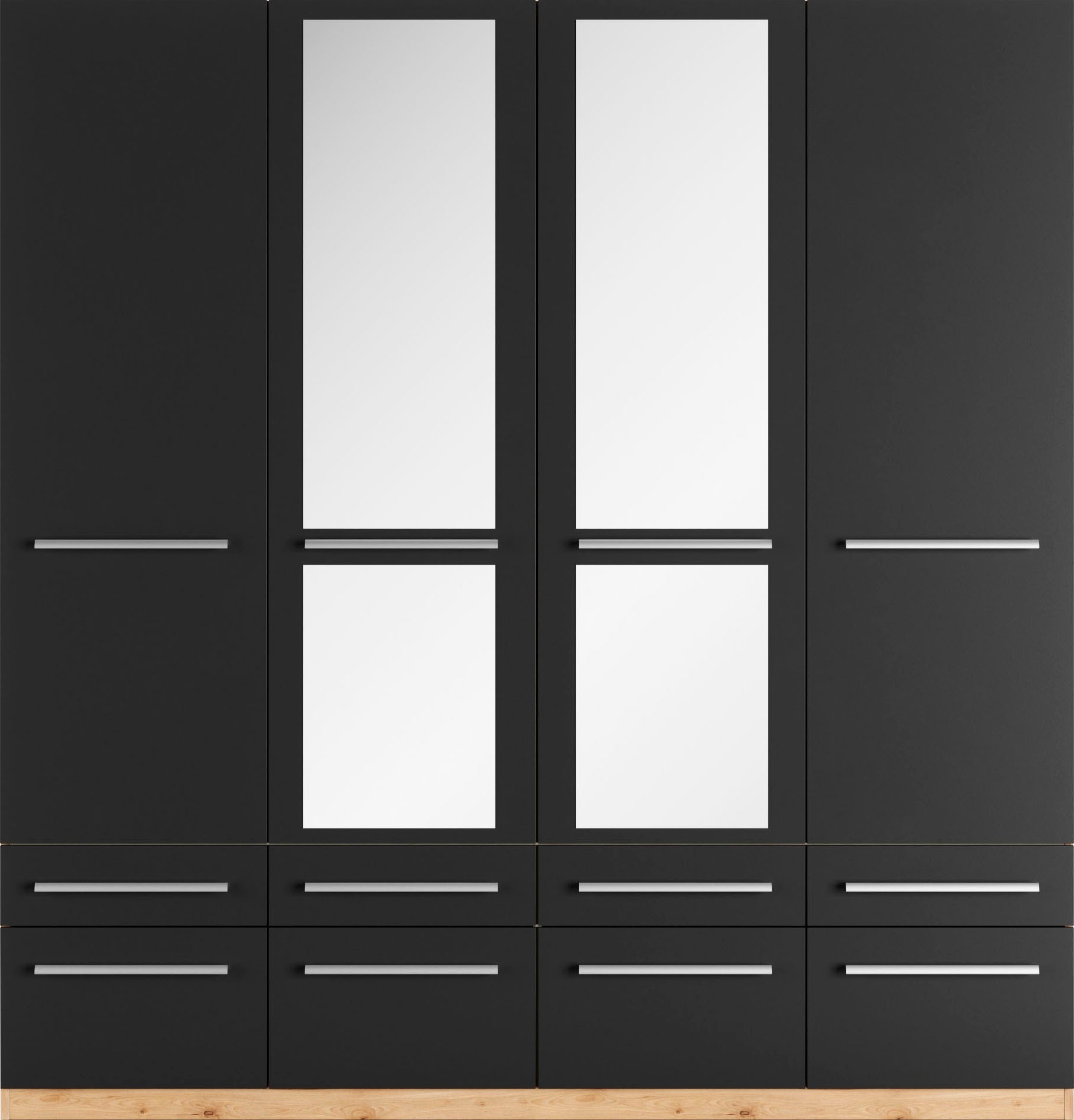 priess Kleiderschrank »Schrank Garderobe Wäscheschrank Barcelona in 5 Breiten«, viel Stauraum, geräumige Schubkästen, mit Spiegel, MADE IN GERMANY