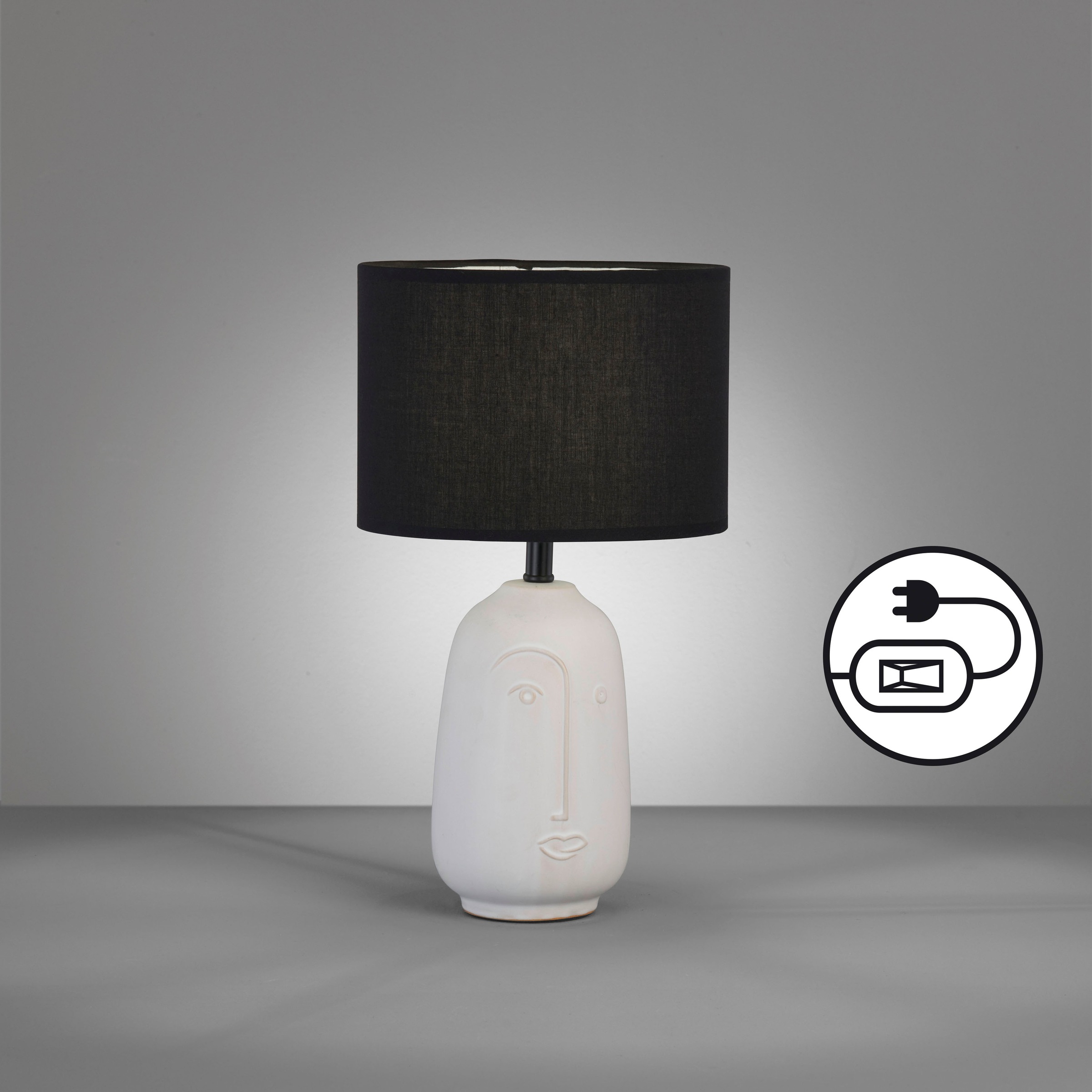 FISCHER & HONSEL Tischleuchte »Face«, 1 flammig, Leuchtmittel E14   Leuchtm günstig online kaufen