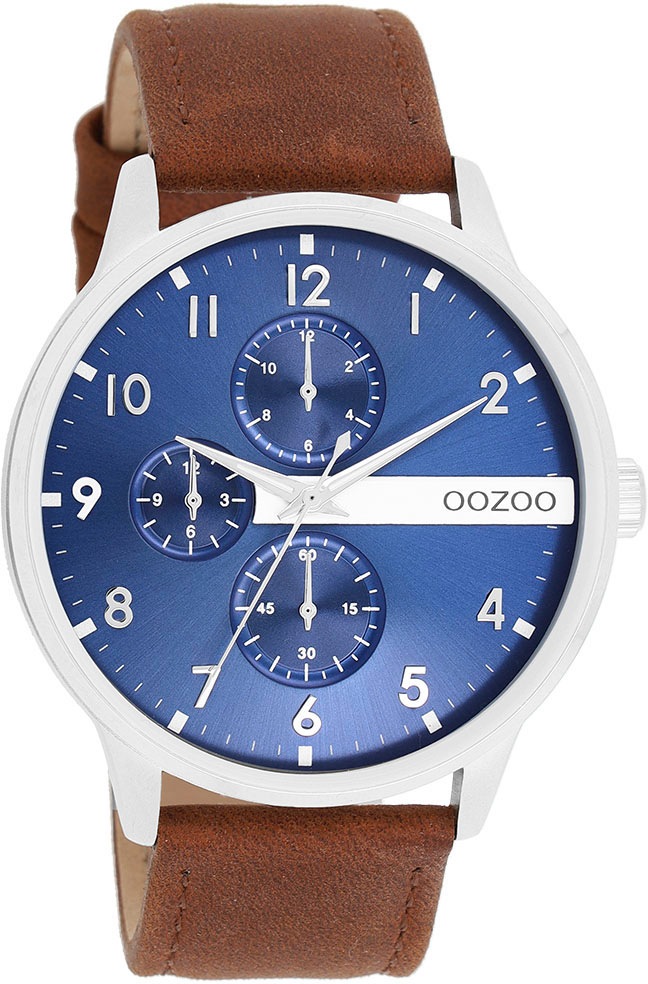 OOZOO Quarzuhr, Armbanduhr, Herrenuhr, Lederarmband