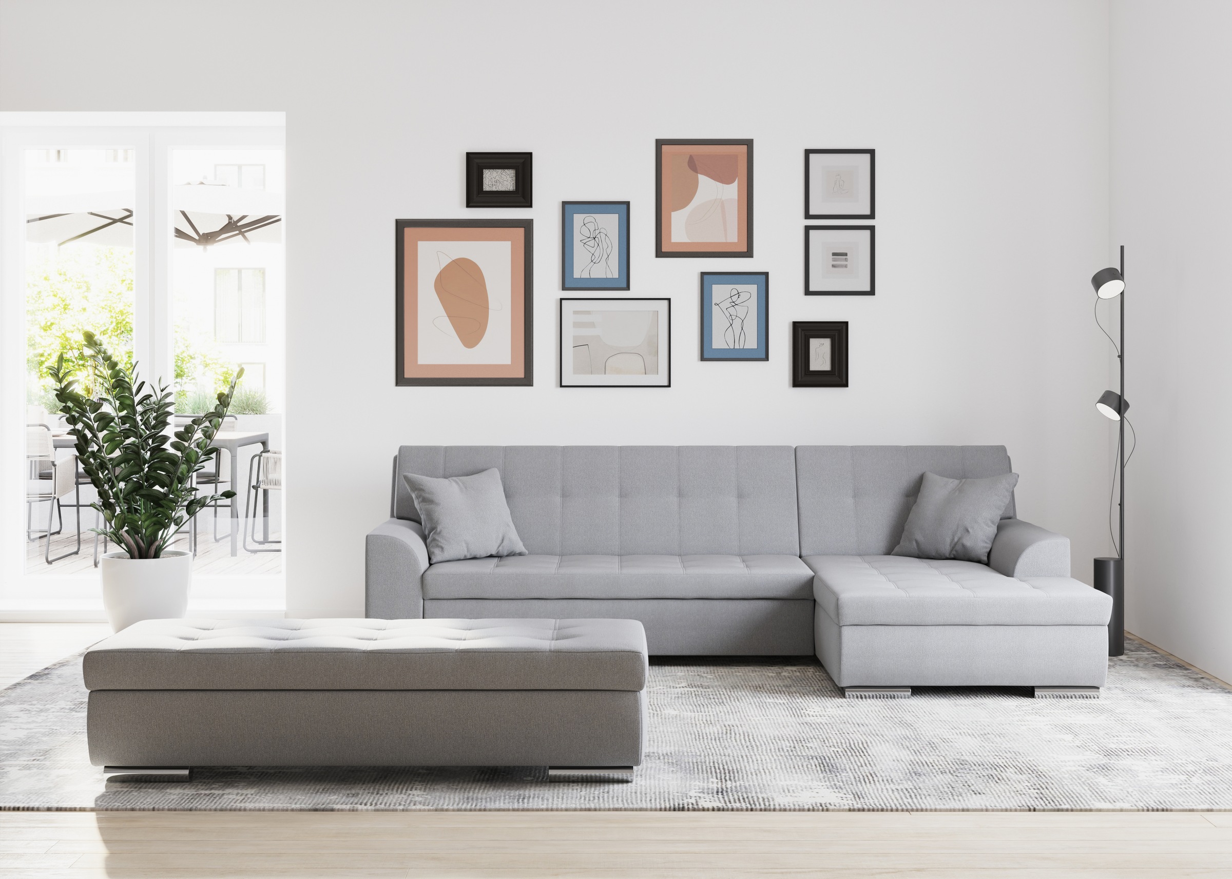 DOMO collection Ecksofa »Treviso viele Bezüge, auch in Cord, L-Form, B/T/H: günstig online kaufen