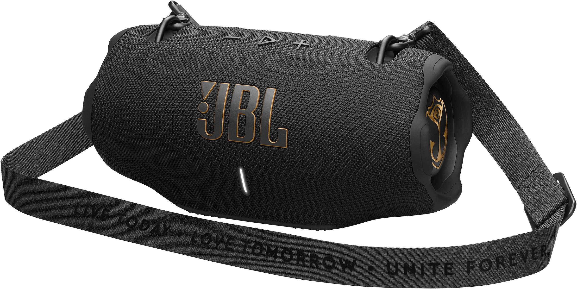 JBL Bluetooth-Lautsprecher »Xtreme 4 Tomorrowland Ltd. Edition (+ Gratis dazu: GO 3 blau)«, austauschbarer Akku, Schnellladen, Multi-Speaker-Konnektivität