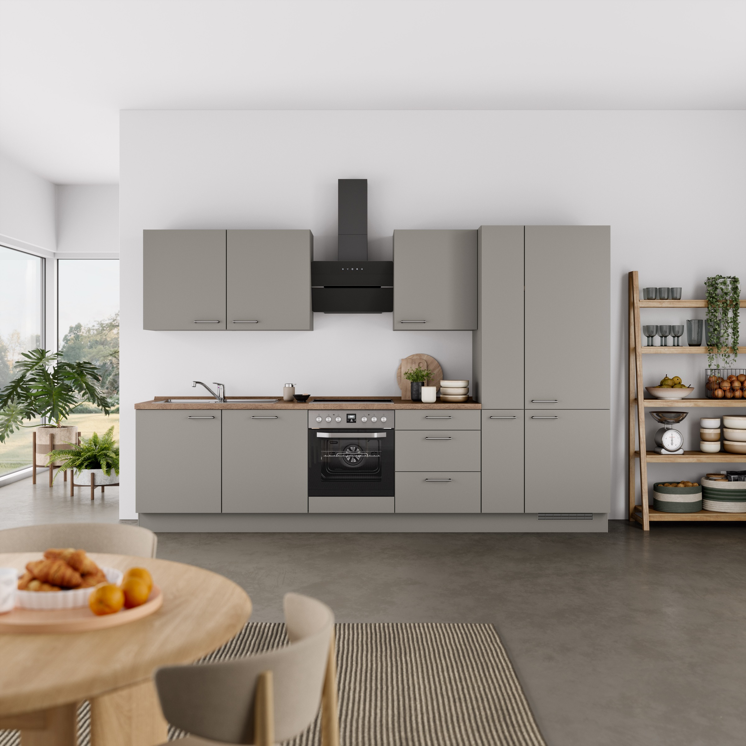 nobilia® Küchenzeile »"Laser II", Ausrichtung wählbar, Breite 330 cm« vormo günstig online kaufen