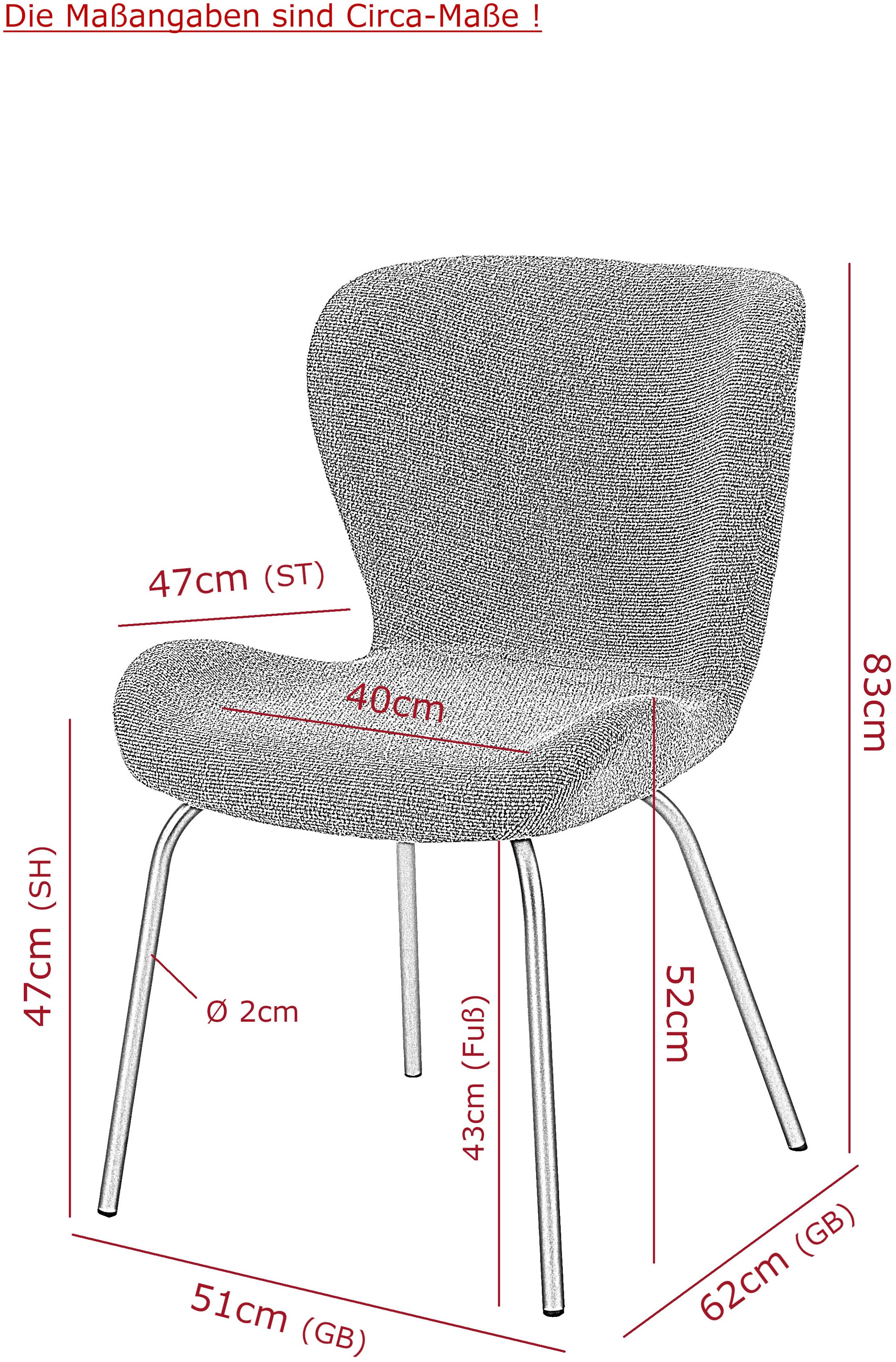 HELA 4-Fußstuhl »LAGOS« (Set) 2 Stk.