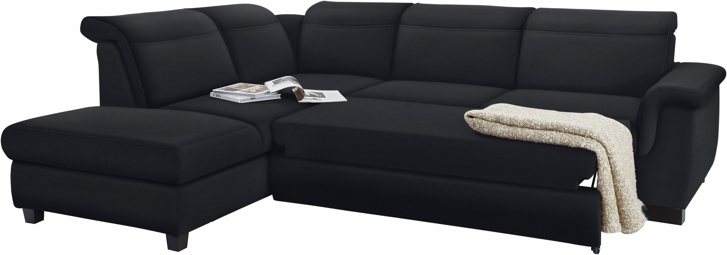 DOMO collection Ecksofa »Sully komfortables Sofa, OTTOs Choice, L-Form«, wahlweise mit Bettfunktion und Kopf- bzw. Rückenverstellung