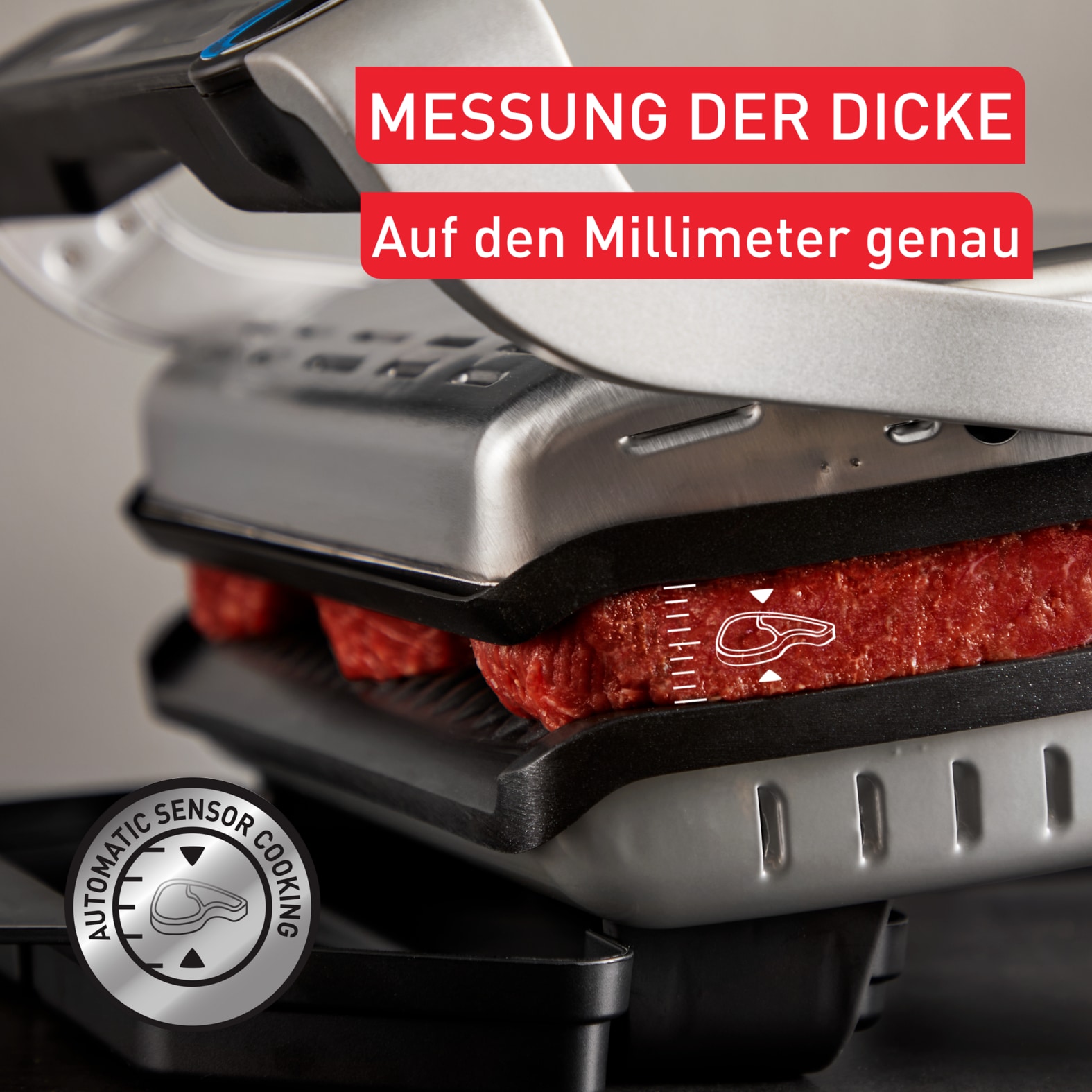 Tefal Kontaktgrill »OptiGrill + XL, erneuerte Kochstufenanzeige, 9 automatische Programme«, 2000 W, manuelles Programm, spülmaschinengeeignete Platten GC727D
