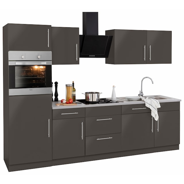 wiho Küchen Küchenzeile »Cali«, mit E-Geräten, Breite 280 cm auf Raten  bestellen