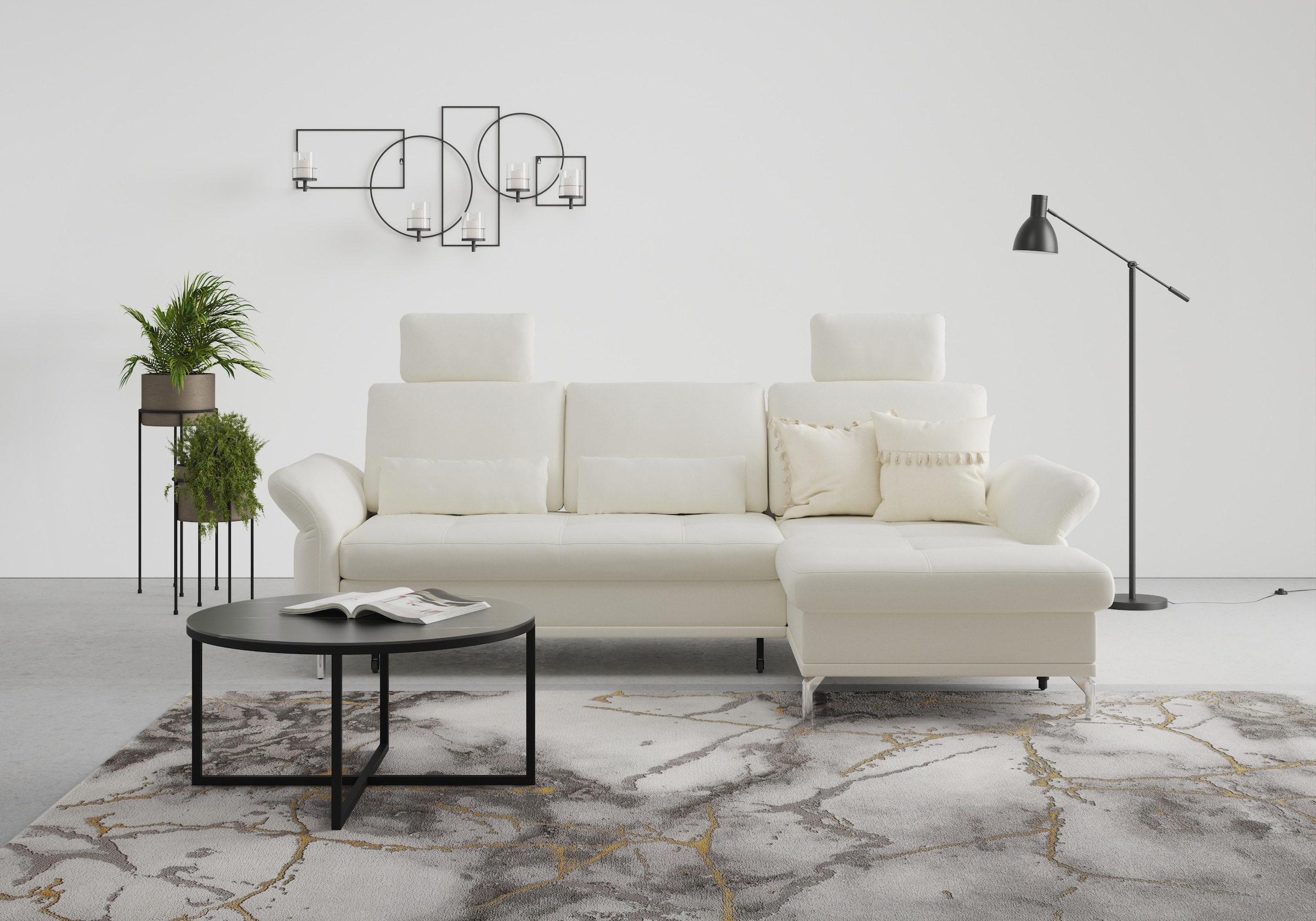 Home affaire Ecksofa »Palm Beach L-Form« Federkern, mit Sitztiefenverstellu günstig online kaufen