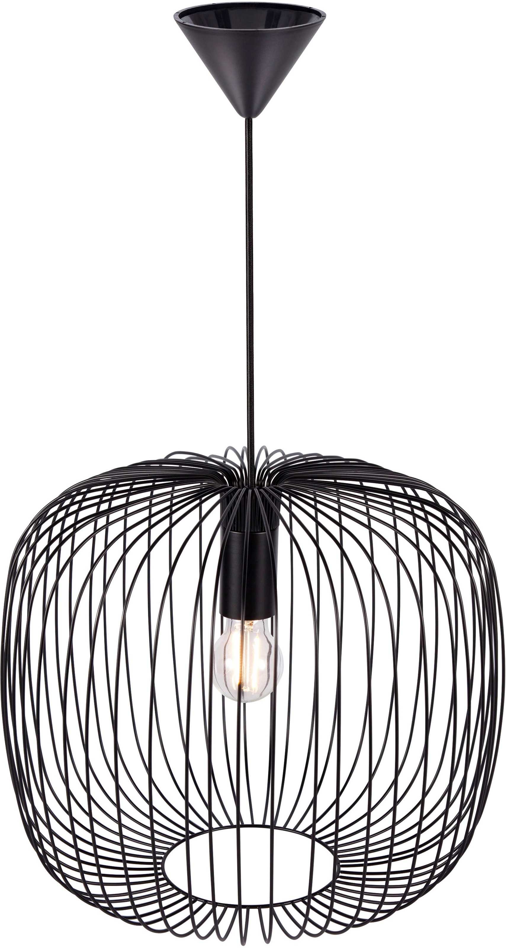 Nordlux Pendelleuchte »Beroni«, Leuchtmittel E27 | ohne Leuchtmittel, Minimalistisches und industrielles Design, für E27 LED Leuchmittel
