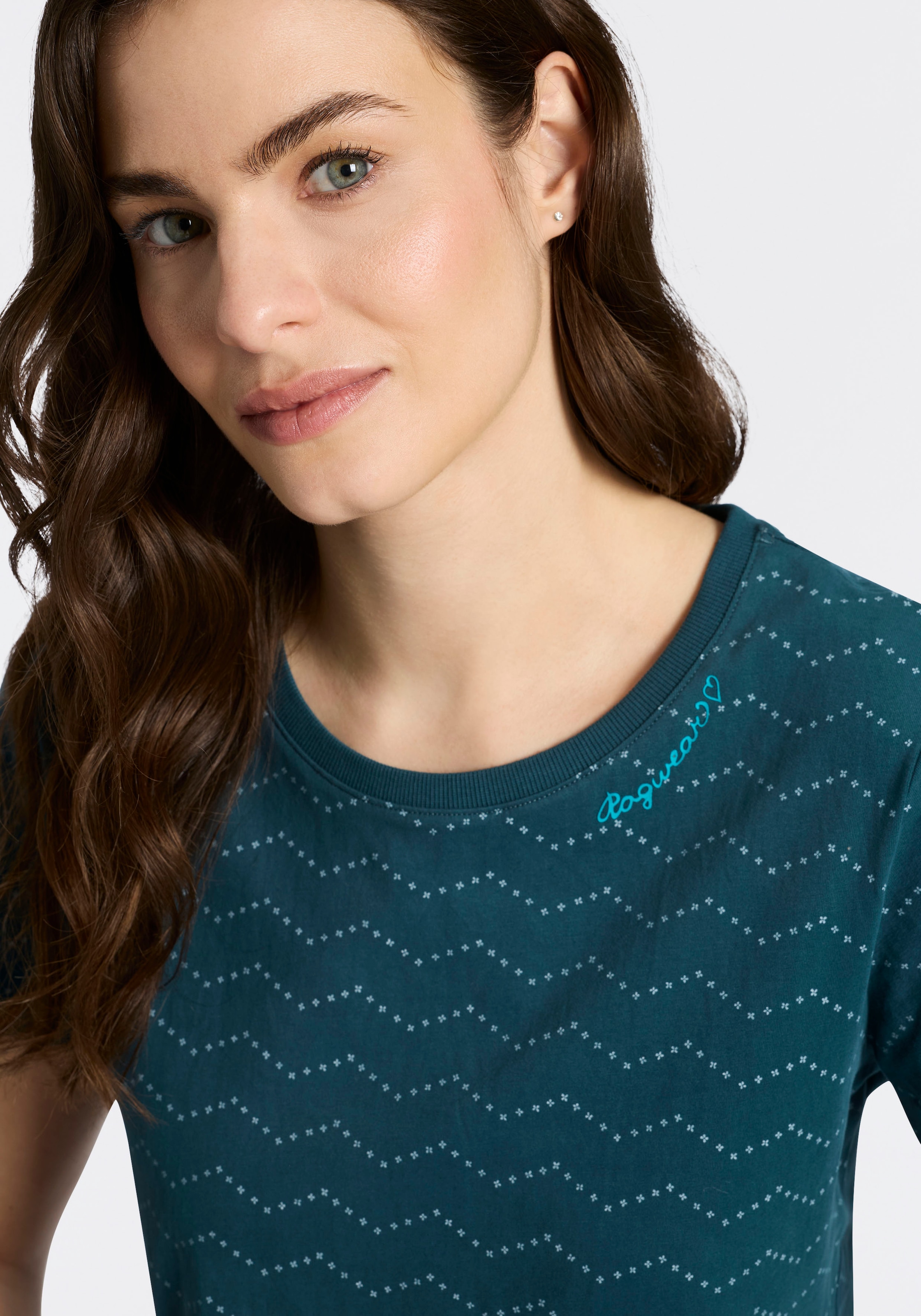 Ragwear Kurzarmshirt »MINTTA ZIG ZAG O« mit Logoschriftzug