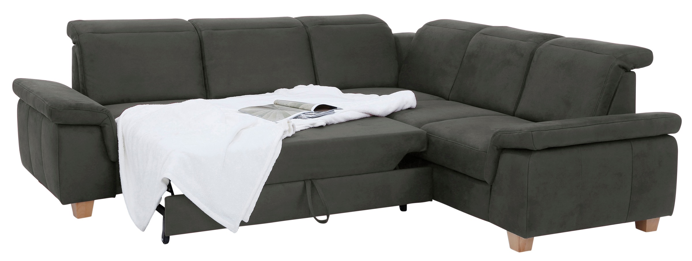 Home affaire Ecksofa »Dalia L-Form«, mit Federkernpolsterung, wahlweise mit Bettfunktion, Bettkasten