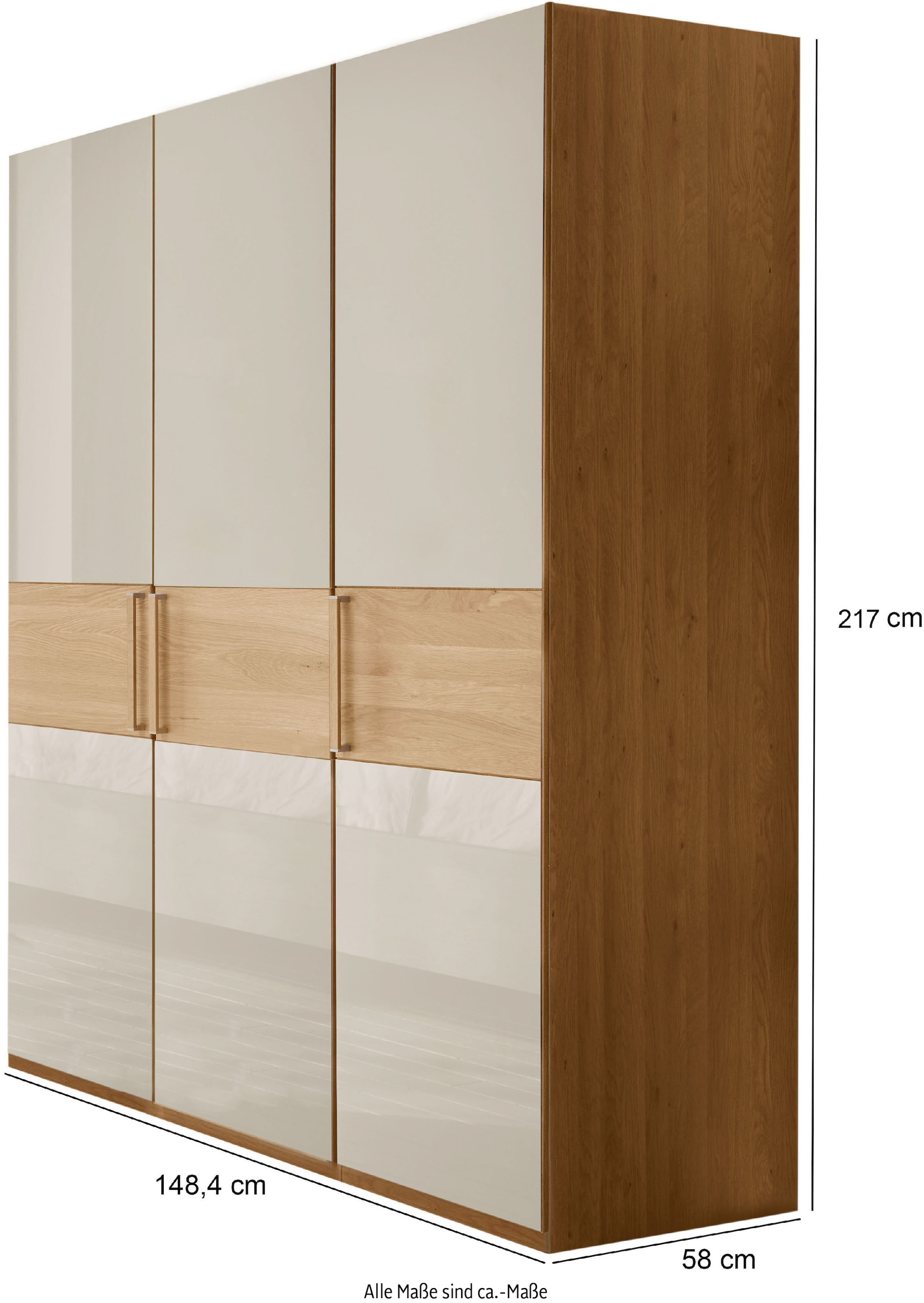 WIEMANN Drehtürenschrank »Kiruna« mit Champagnerglas