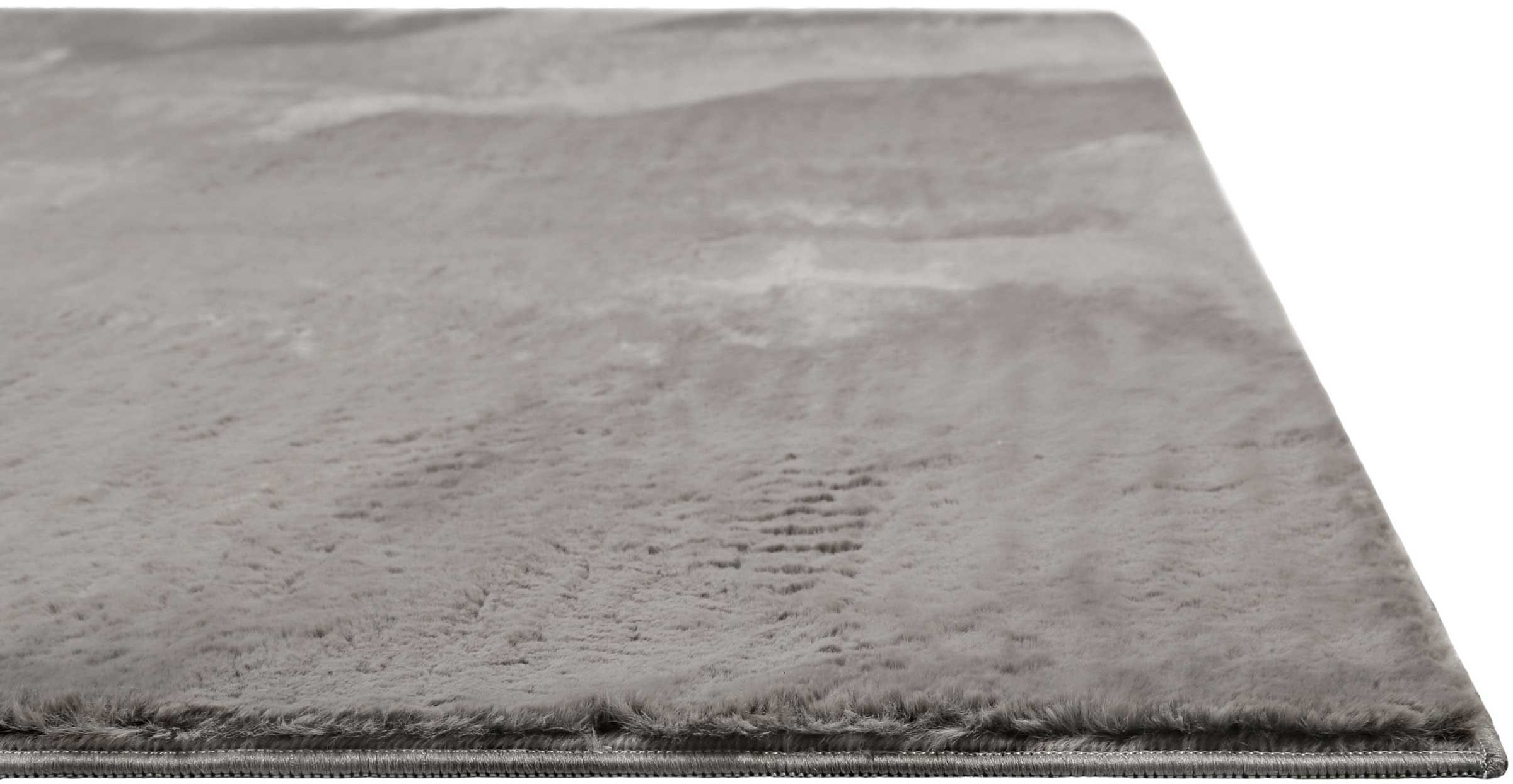 Homie Living Teppich »Villa Rosso« rechteckig 15 mm Höhe Kurzflor, Uni Farben, leicht glänzende Optik