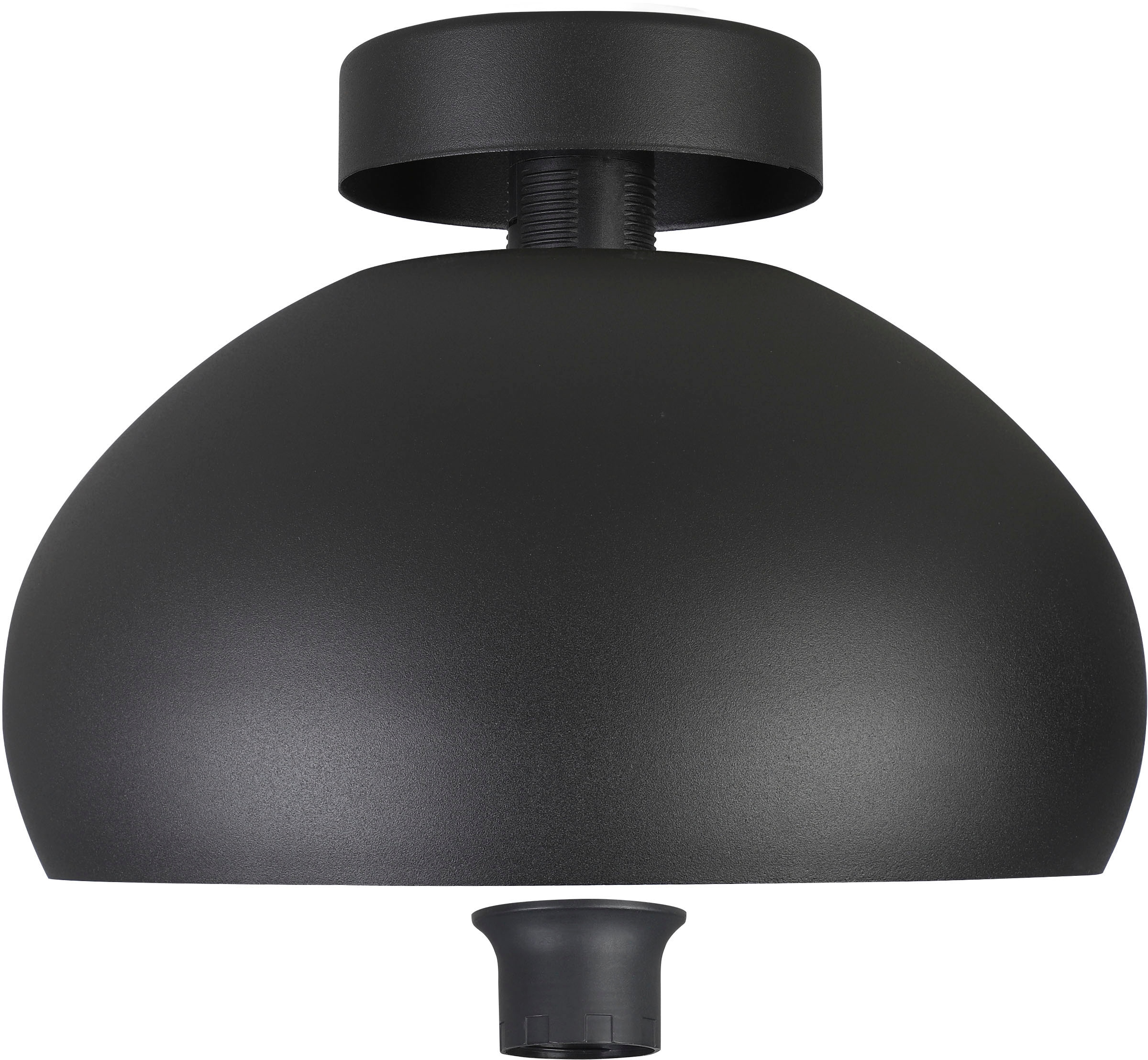 EGLO Deckenleuchte »MOGANO 2 Deckenlampe, Stahl, E27, IP20, Wohnzimmerlampe, Flurampe«, Leuchtmittel E27 | Leuchtmittel wechselbar-ohne Leuchtmittel, Wand-/Deckenleuchte, H17,5 x Ø28 cm, schwarz, gold, 1X40W exkl.