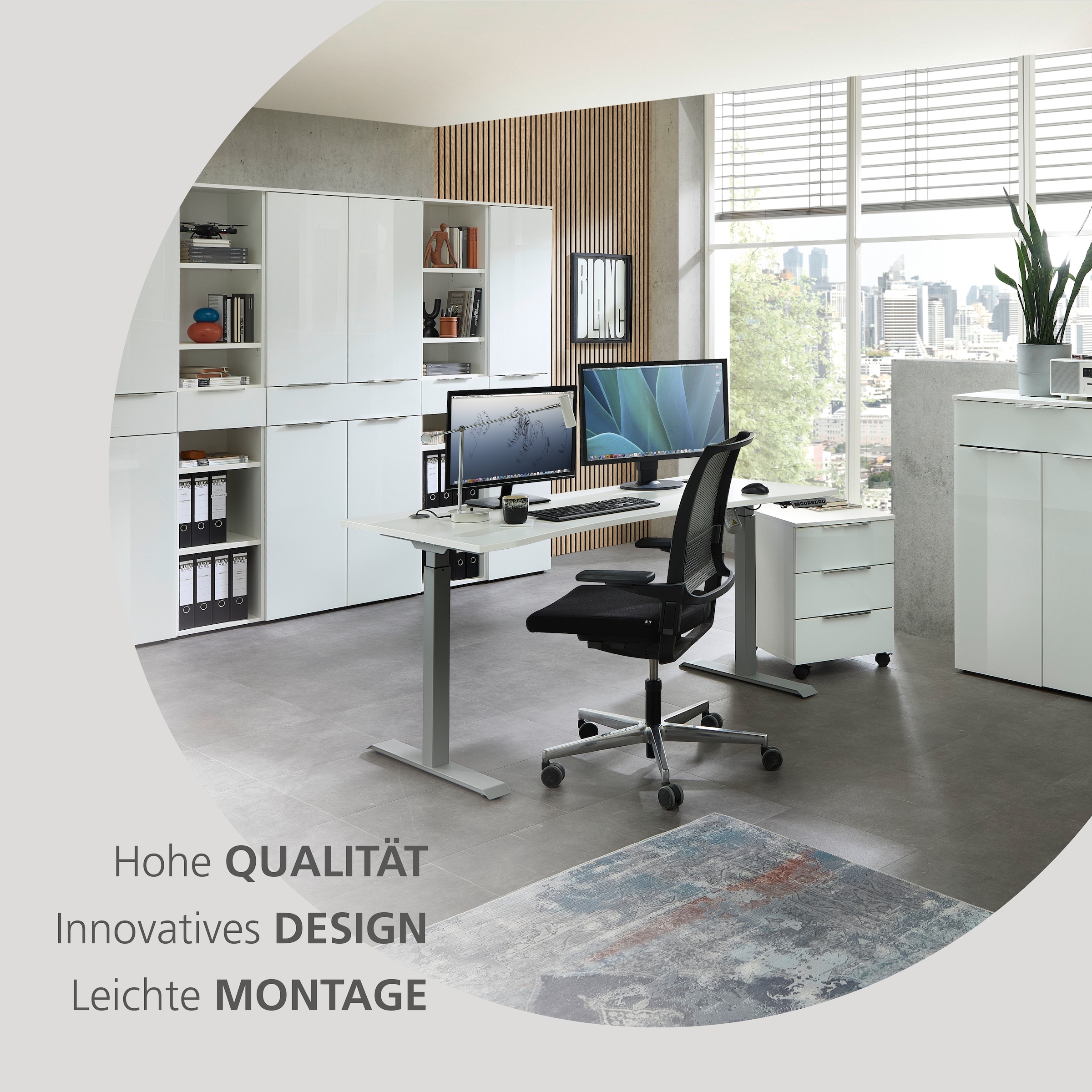 Innostyle Schreibtisch »Schreibtisch Santorin, 160/72/77 cm ( B/H/T)« 1 Stk. tlg. mit Motor zur Höhenverstellung (72-120 cm) mit Memory-Funktion