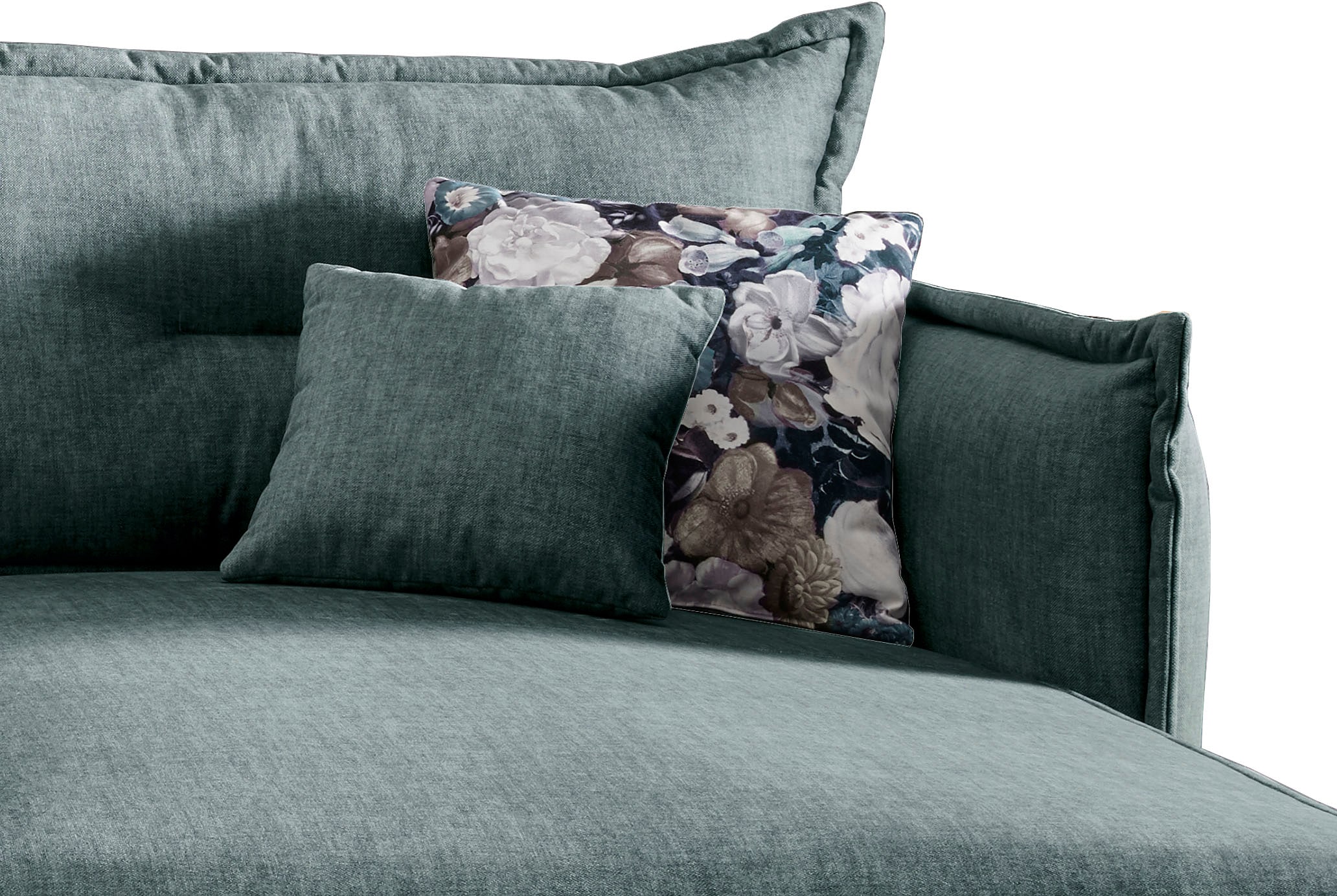 Home affaire Ecksofa »Lazio modern und bequem, schmale Armlehnen, tolle Detailverarbeitung« Armlehnen verstellbar