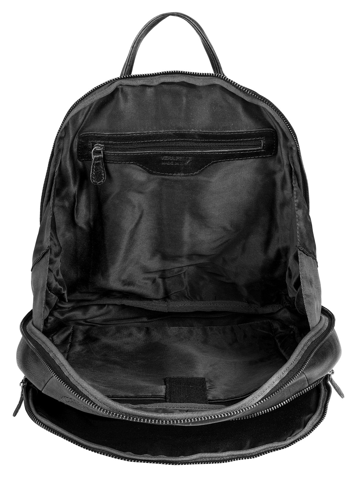 Piké Laptoprucksack, echt Leder, Made in Italy