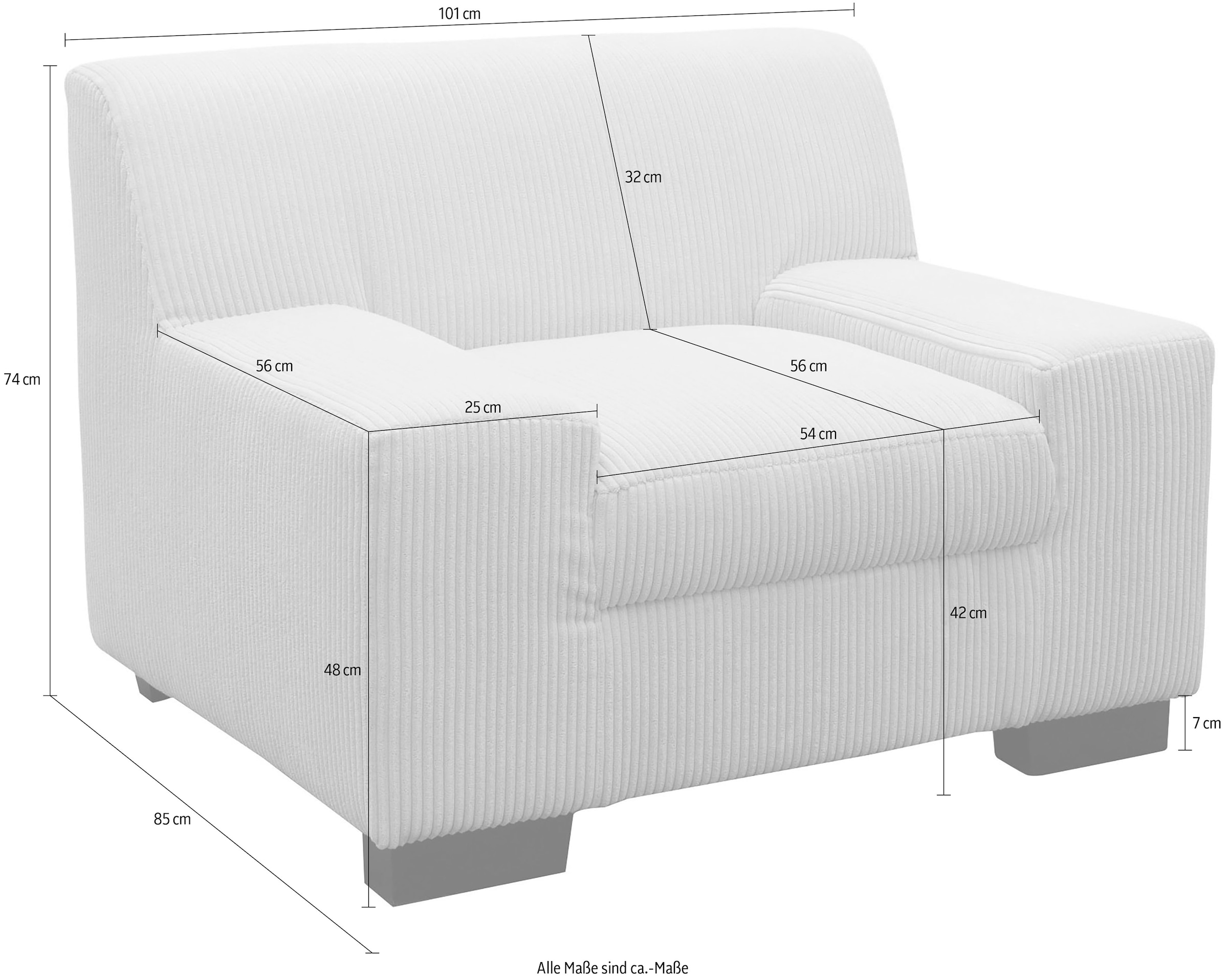 OTTO home Sessel »Faxxe 101 x 85 cm, stabile Konstruktion« aus pflegeleichtem, weichem Bezugsstoff