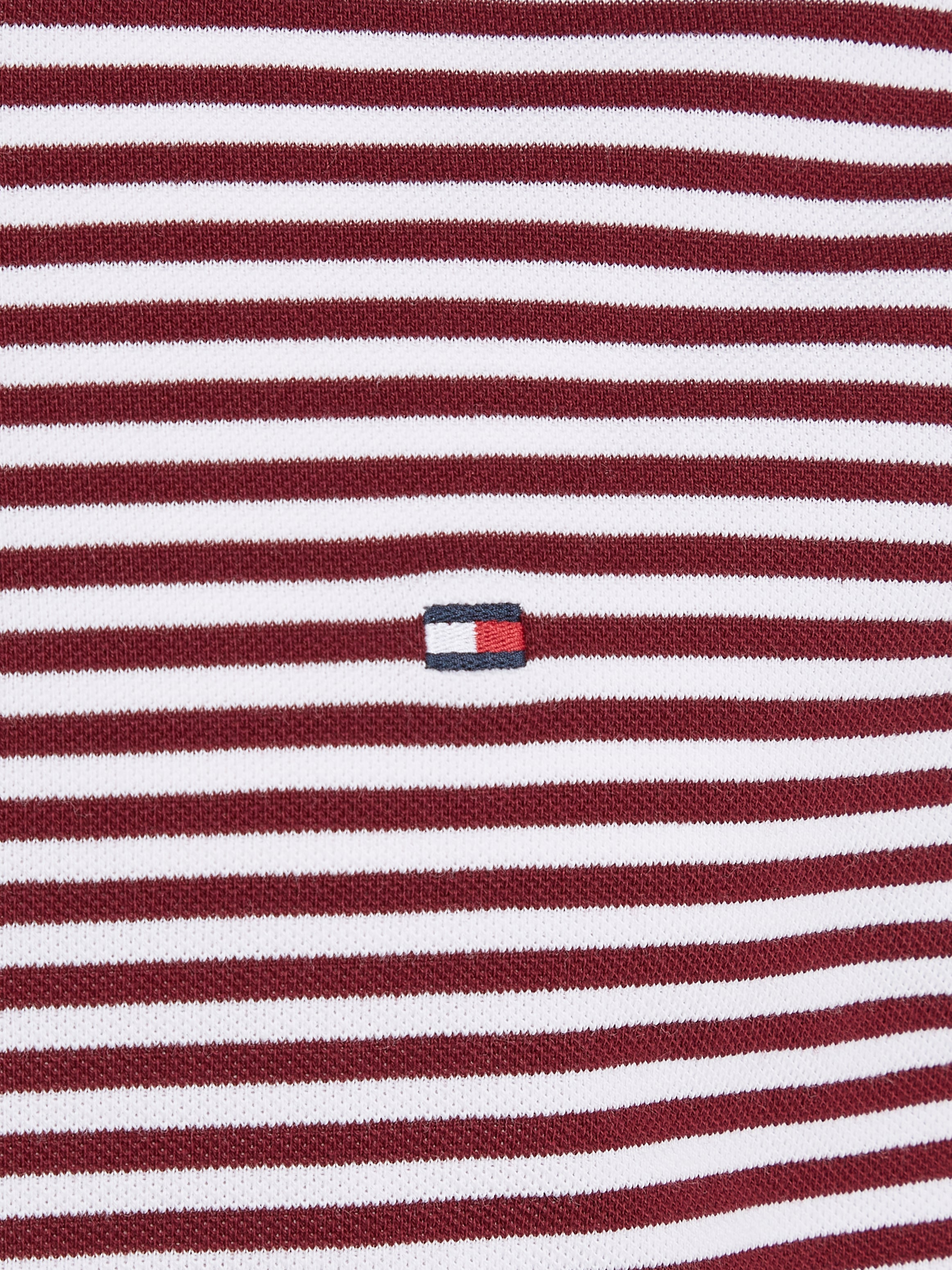 Tommy Hilfiger Poloshirt »1985 SLIM POLO mit Piqué-Struktur und Stickerei«, meliert, casual, slim fit, Baumwollmix, Polokragen