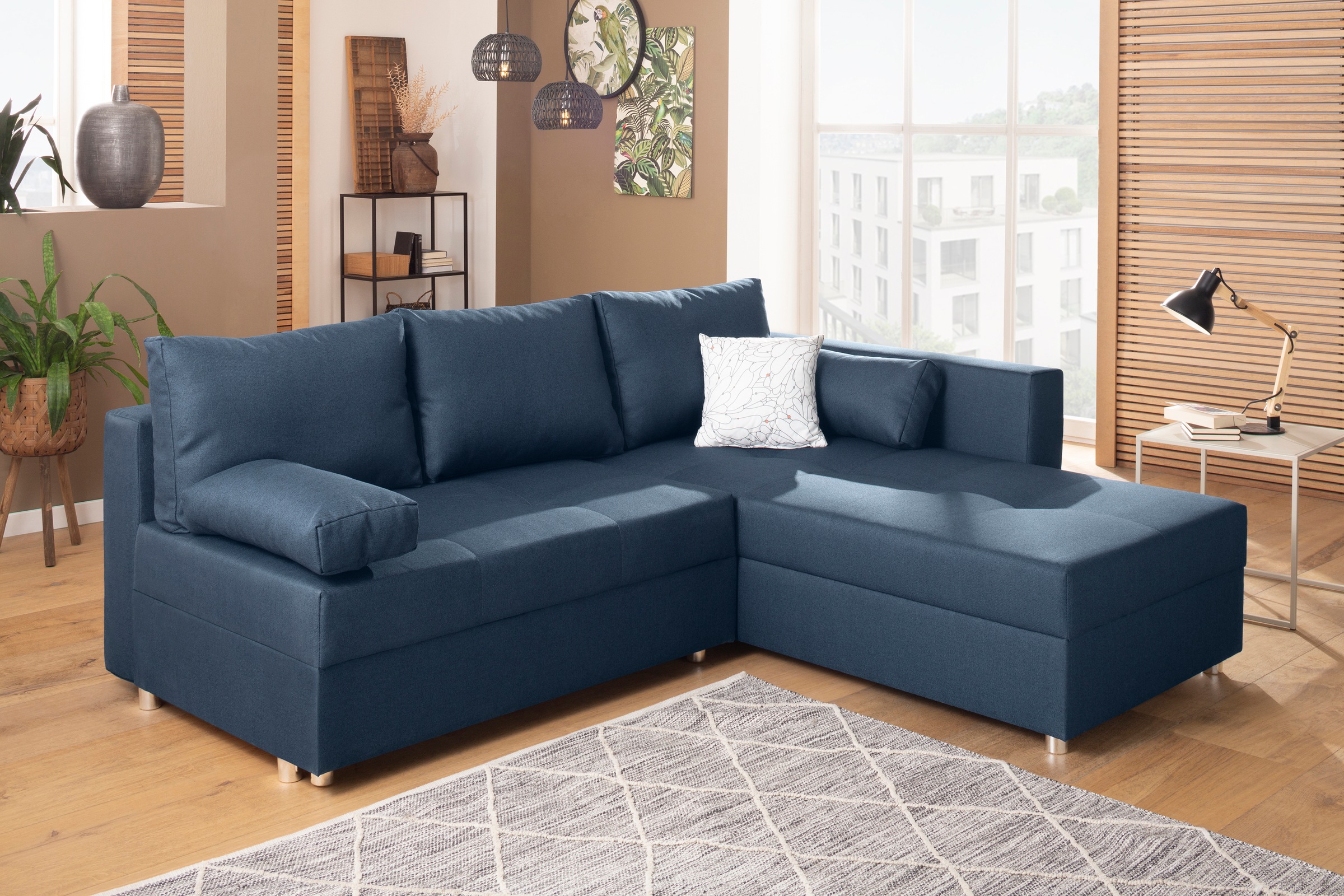 Home affaire Ecksofa »Italia L-Form« mit Bettfunktion und Bettkasten, Feder günstig online kaufen