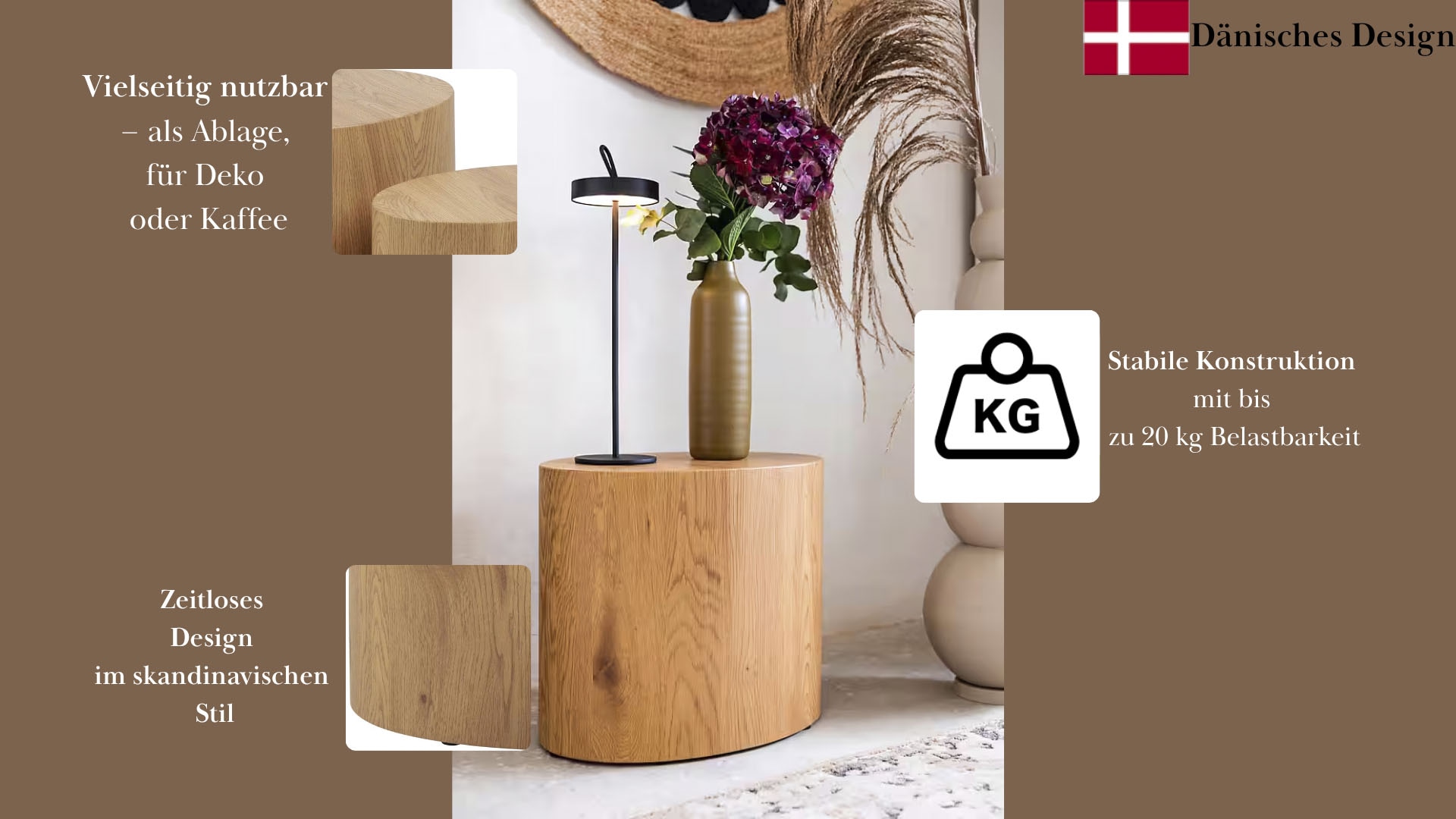 ACTONA GROUP Couchtisch »Mice Anstelltisch, Sofatisch, TOPSELLER!«, (Couchtisch, Beistelltisch), Beistelltisch, moderne ovale Form (Set, 2 st). in verschiedenen Farben