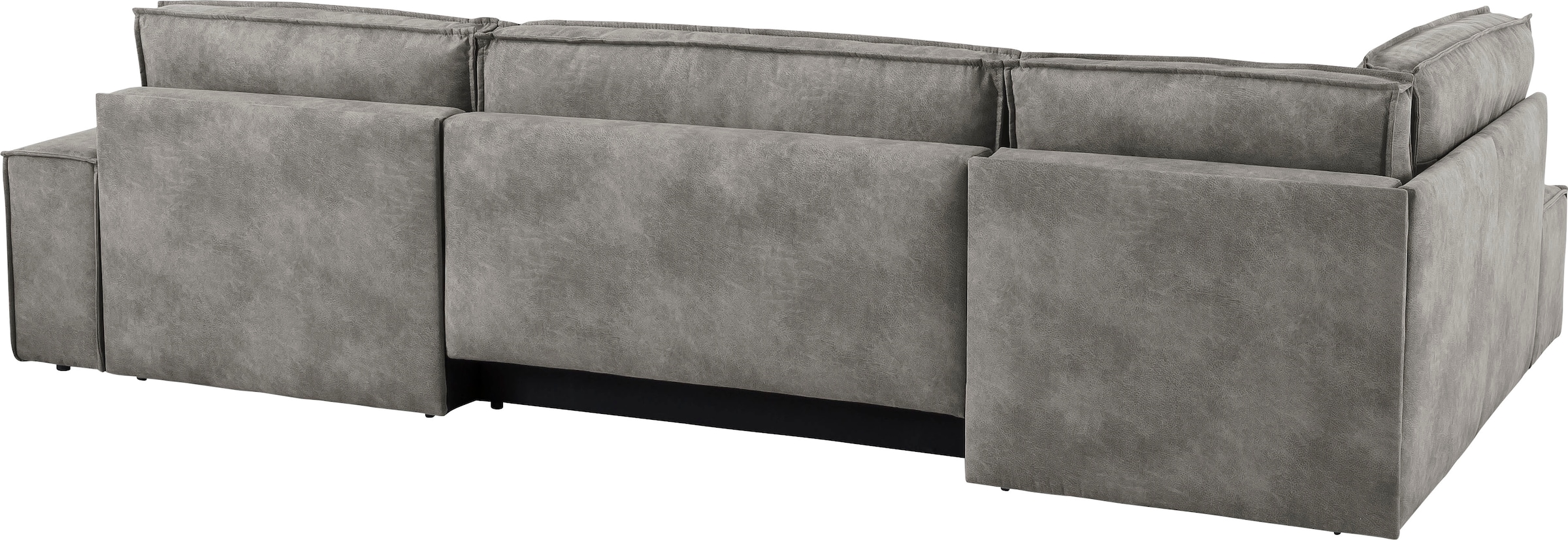 Home affaire Wohnlandschaft »SHERWOOD 329 cm, U-Form, Schlafsofa,«, Schlaffunktion m. Bettkasten (194x139 cm), Cord, Vintage, Samtvelours