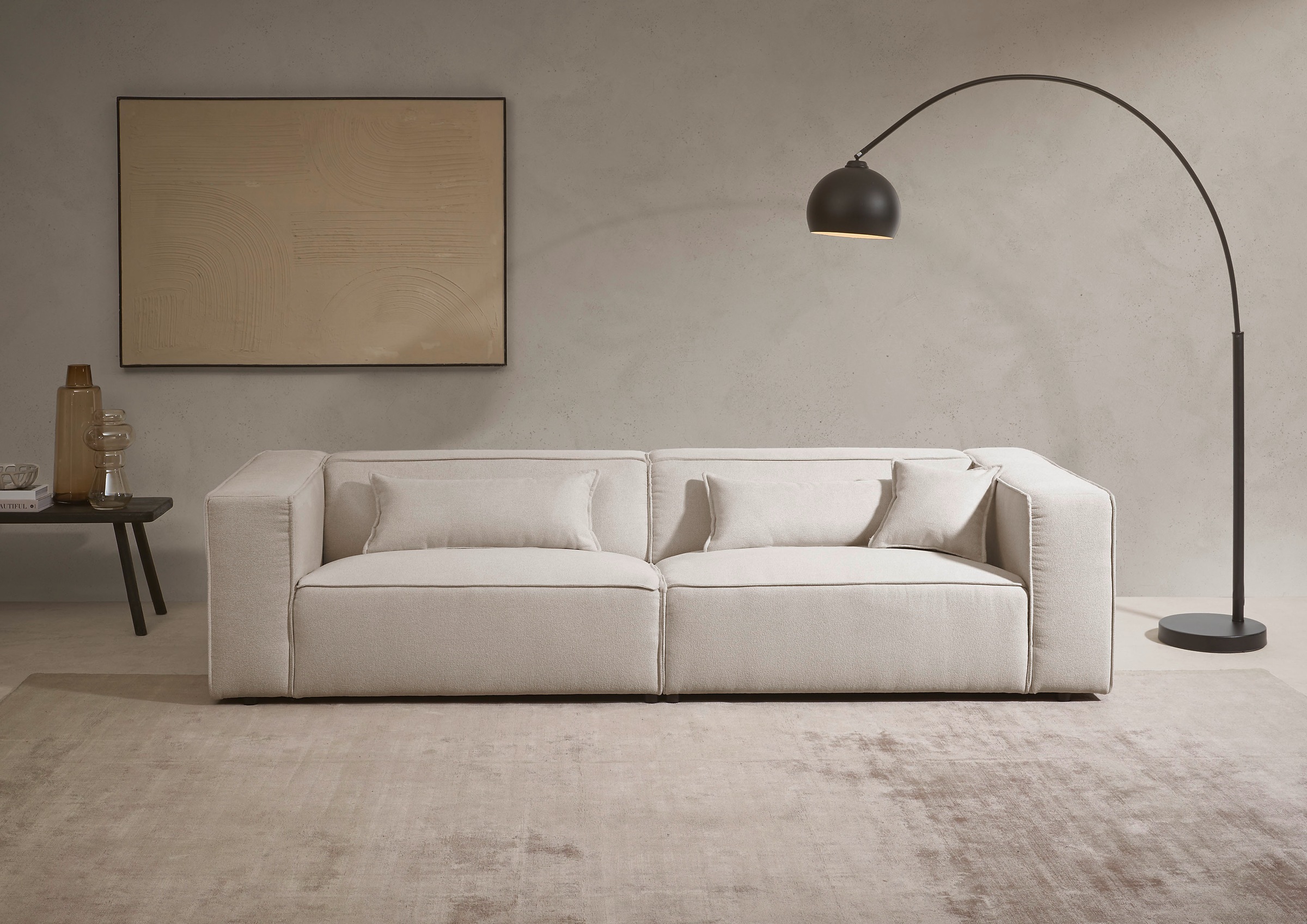 LeGer Home by Lena Gercke 3-Sitzer »PIARA, Couch mit Kedernaht, Sofa in Cor günstig online kaufen