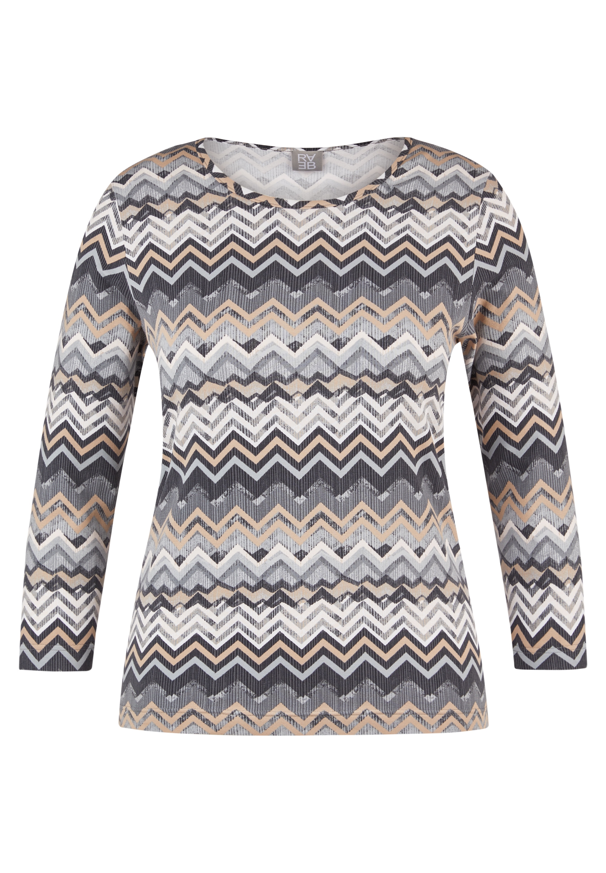 Rabe 3/4-Arm-Shirt mit grafischem Muster