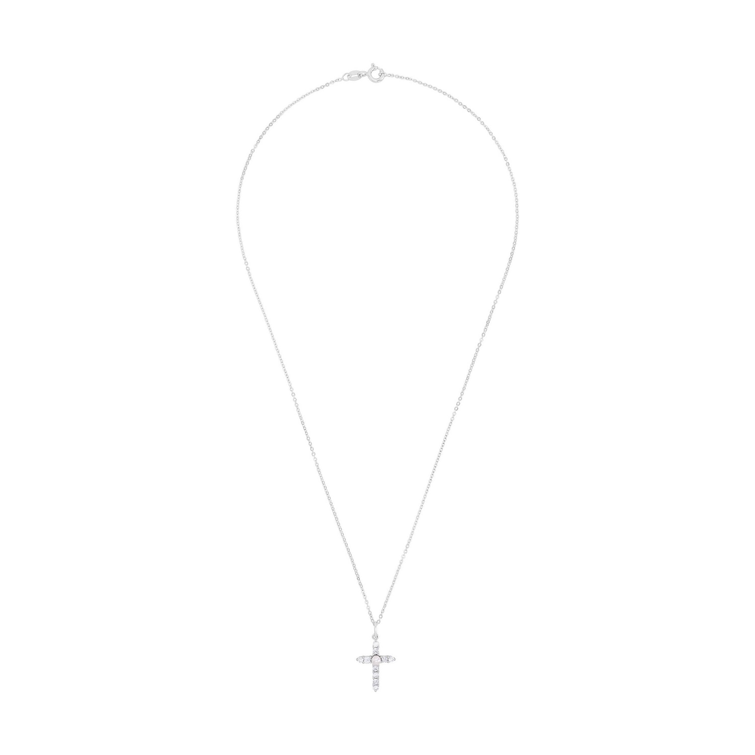 Amor Kette mit Anhänger »Schmuck Geschenk, Kreuz« mit Zirkonia (synth.) - mit Wachsperle