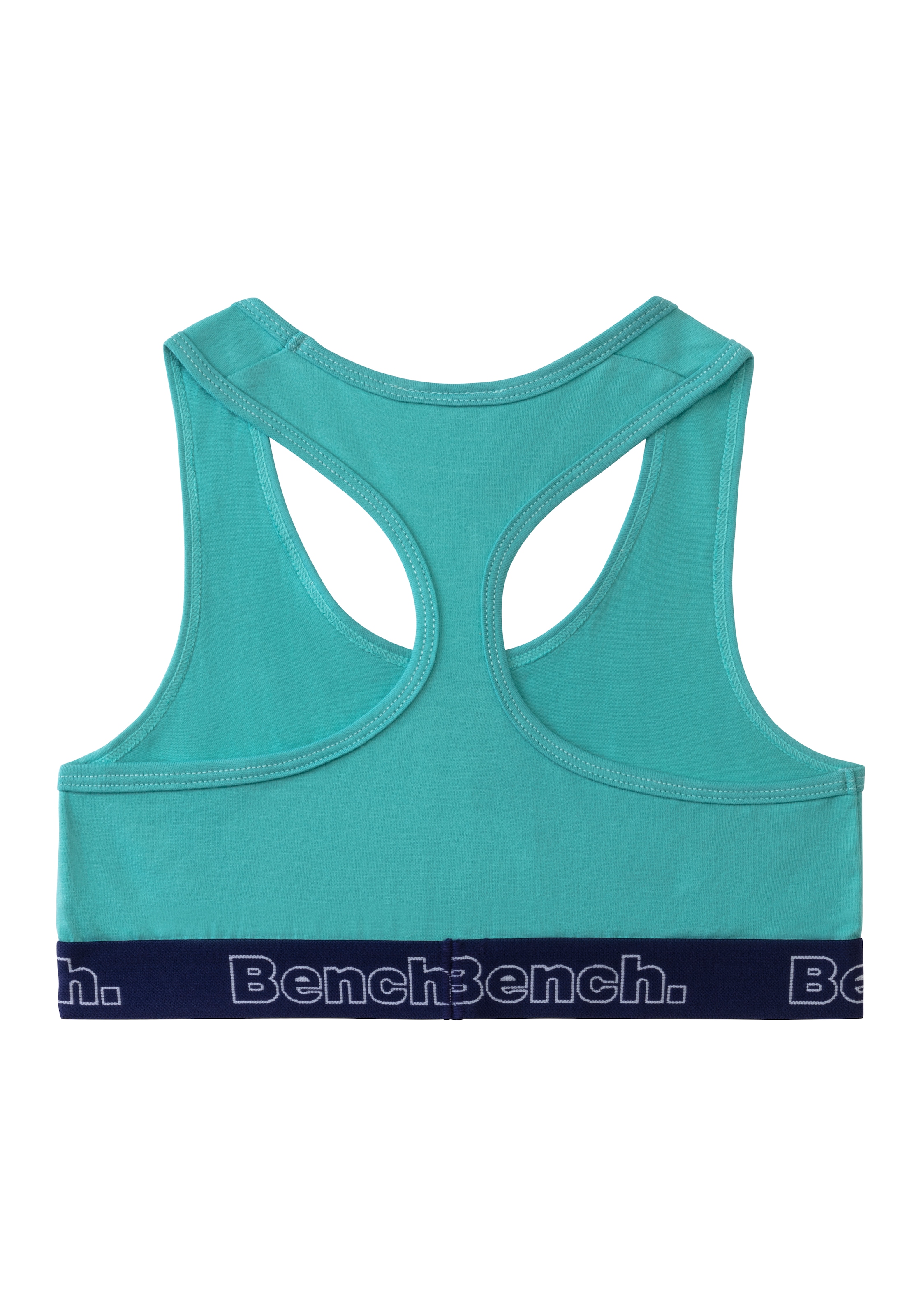 Bench. Bustier Packung, 3 mit kontrastfarbigem Bündchen und Racerback