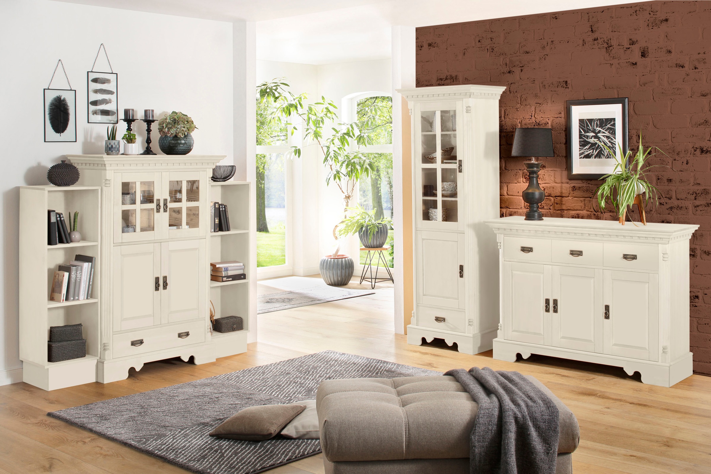 Home affaire Highboard »Milan«, Vitrine, Breite 102 cm