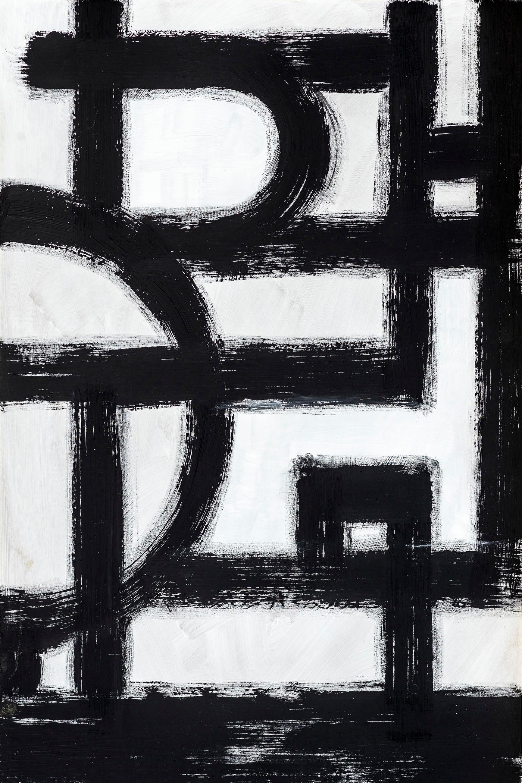 Places of Style Leinwandbild »Abstrakte Kunst«, Abstrakte-Kunst-Modern-Schw günstig online kaufen
