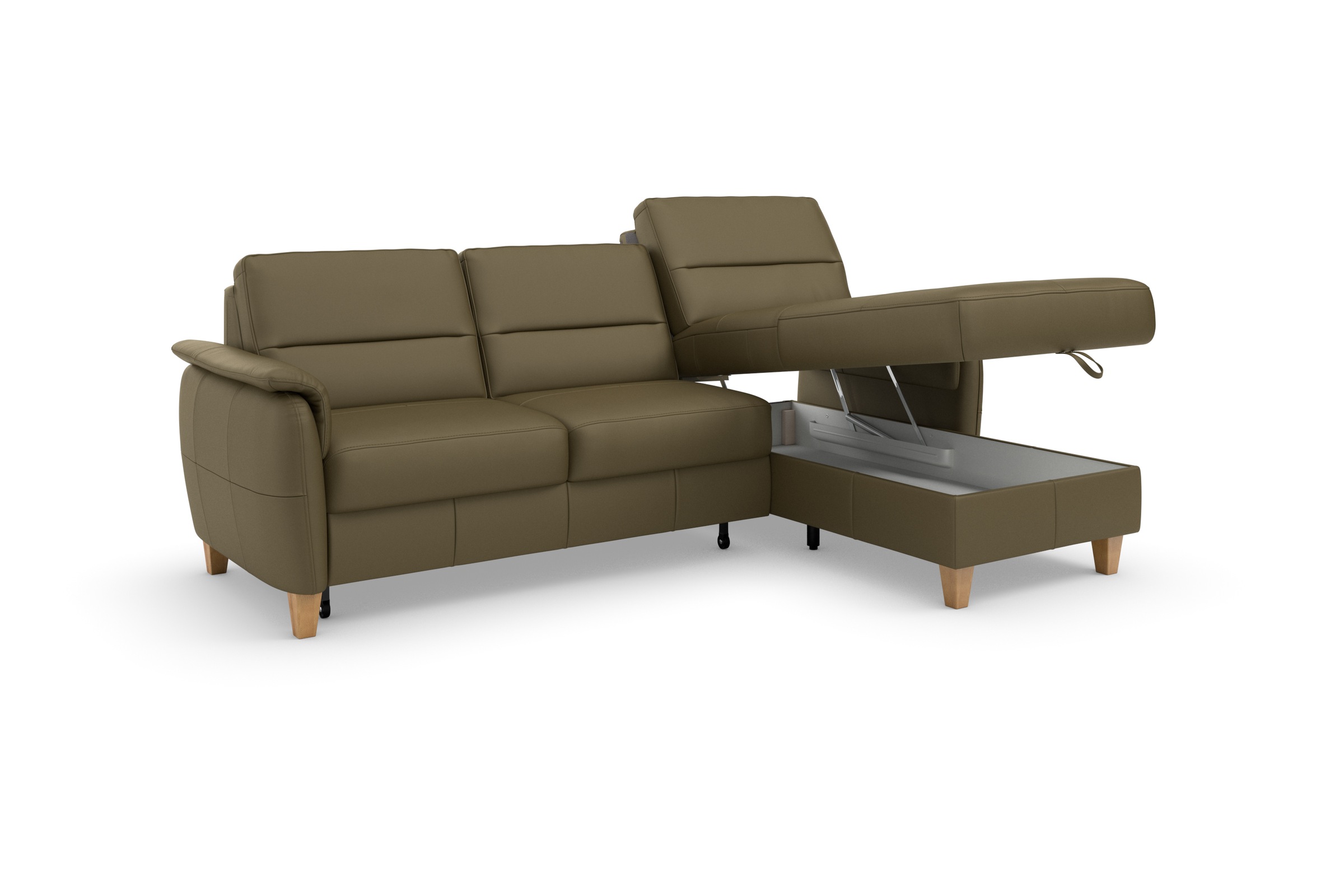 Home affaire Ecksofa »Palmera L-Form«, Federkern, wahlweise mit Bettfunktion und mit/ohne Bettkasten