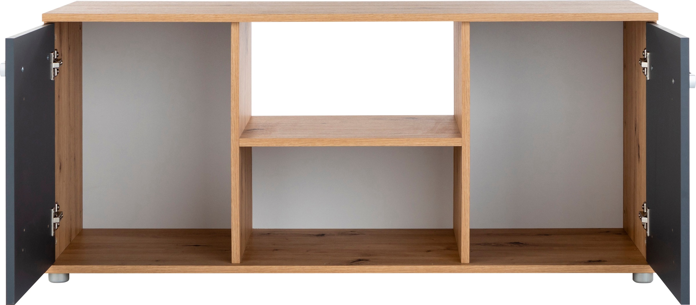 arthur berndt Jugendzimmer-Set »Alessio«, (Set, 5 tlg., Bett, Kleiderschrank, Schreibtisch, Standregal und TV-Lowboard.), mit Melamin-Oberfläche