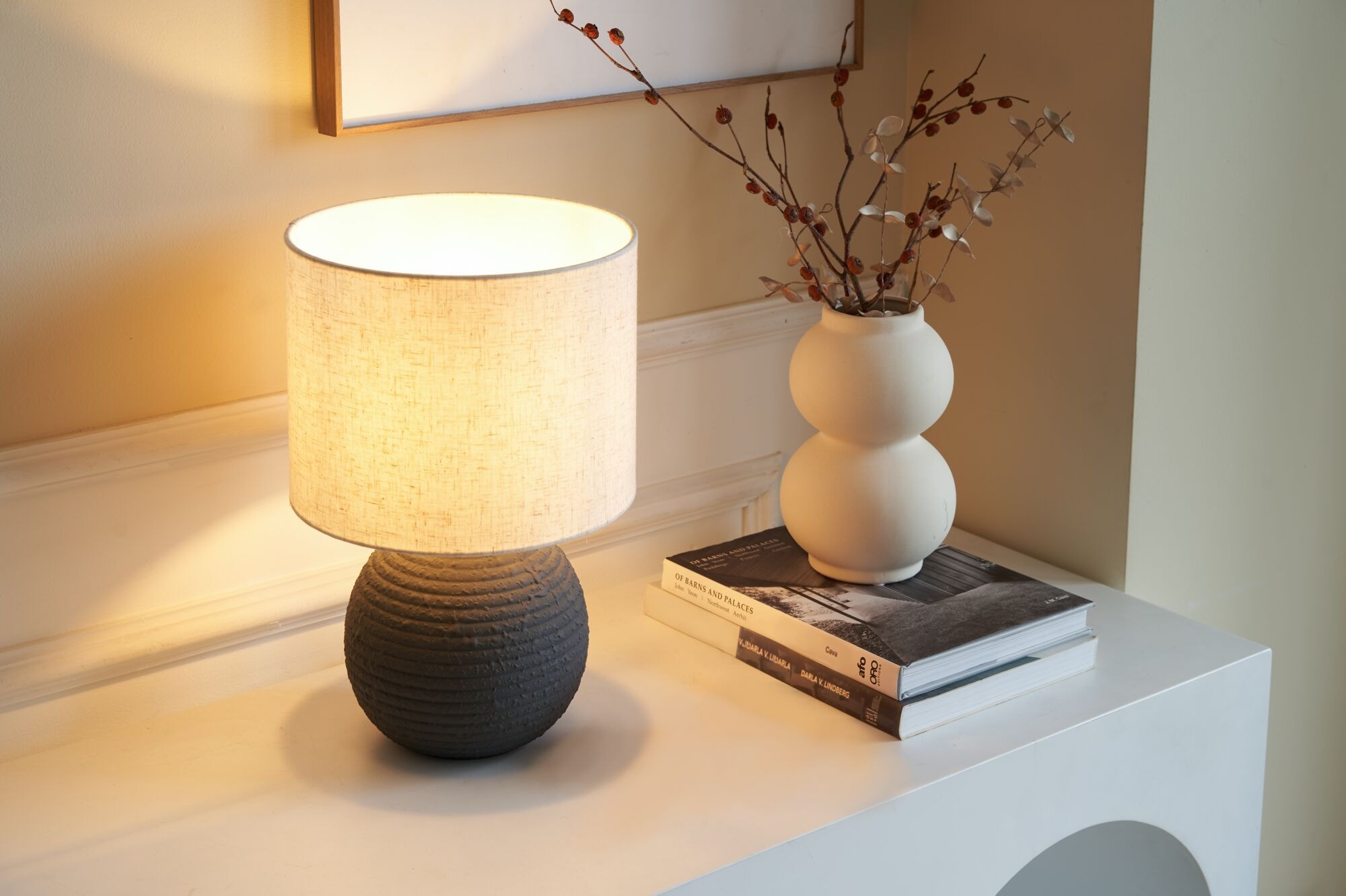 Pauleen Tischleuchte »Pure Beauty E14 max. 20W Anthrazit, Weiß« E14 1 Stk. Ein-/Ausschalter