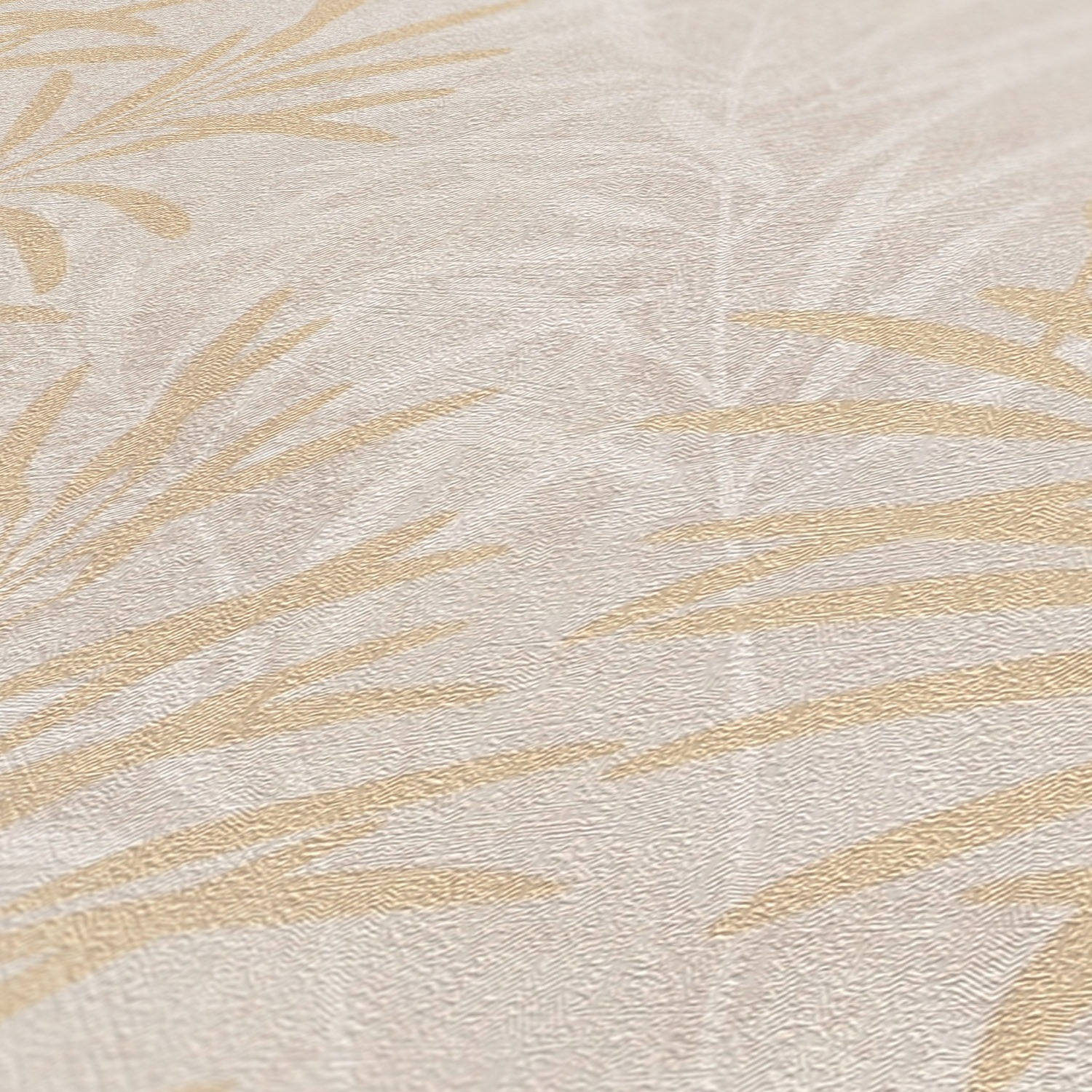 A.S. Création Vliestapete »Terra Tapete Floral Blätter«, matt-gemustert-neutral, Landhaus-Tapete Natur Metallic Tapeten Wohnzimmer Schlafzimmer Küche
