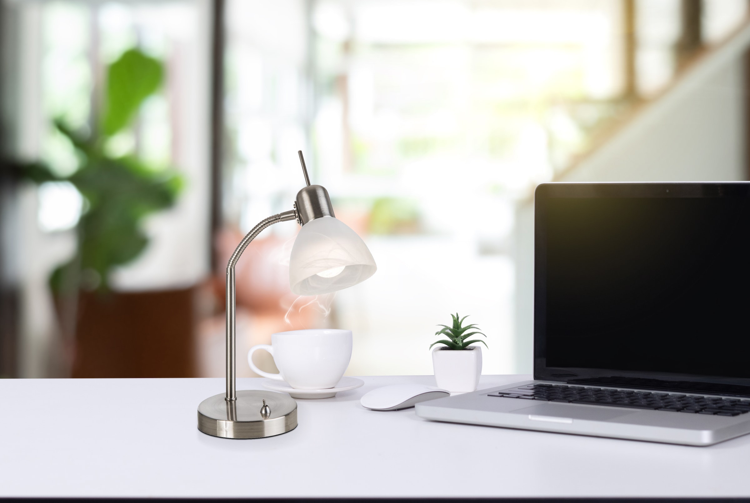 NOWA Tischleuchte »DAYTONA« E14 1 Stk. Warmweiß Tischlampe Nachttischlampe Deko-Tischleuchte Schlafzimmer