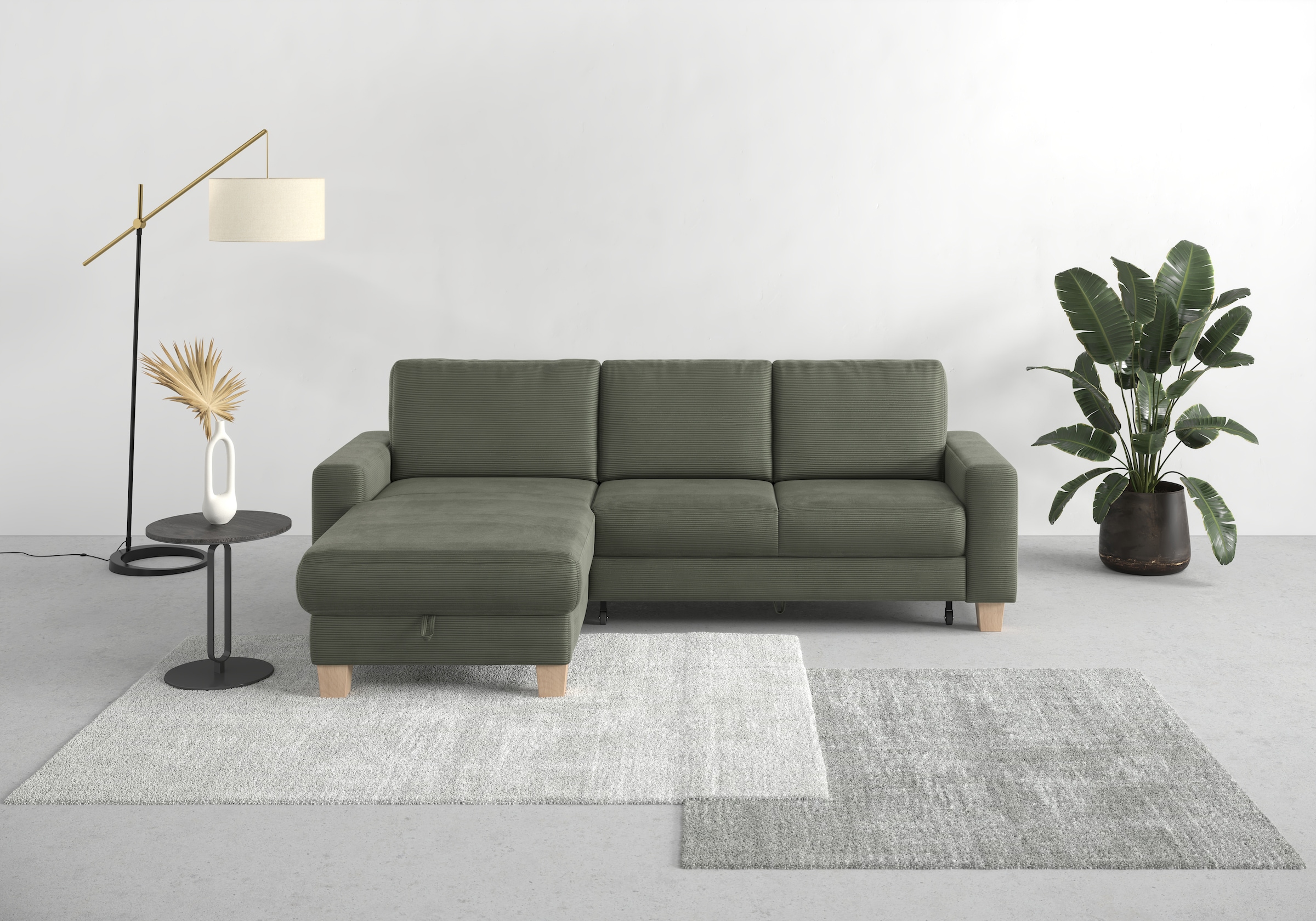 Home affaire Ecksofa »Summer L-Form« mit Recamiere, mit oder ohne Bettfunkt günstig online kaufen