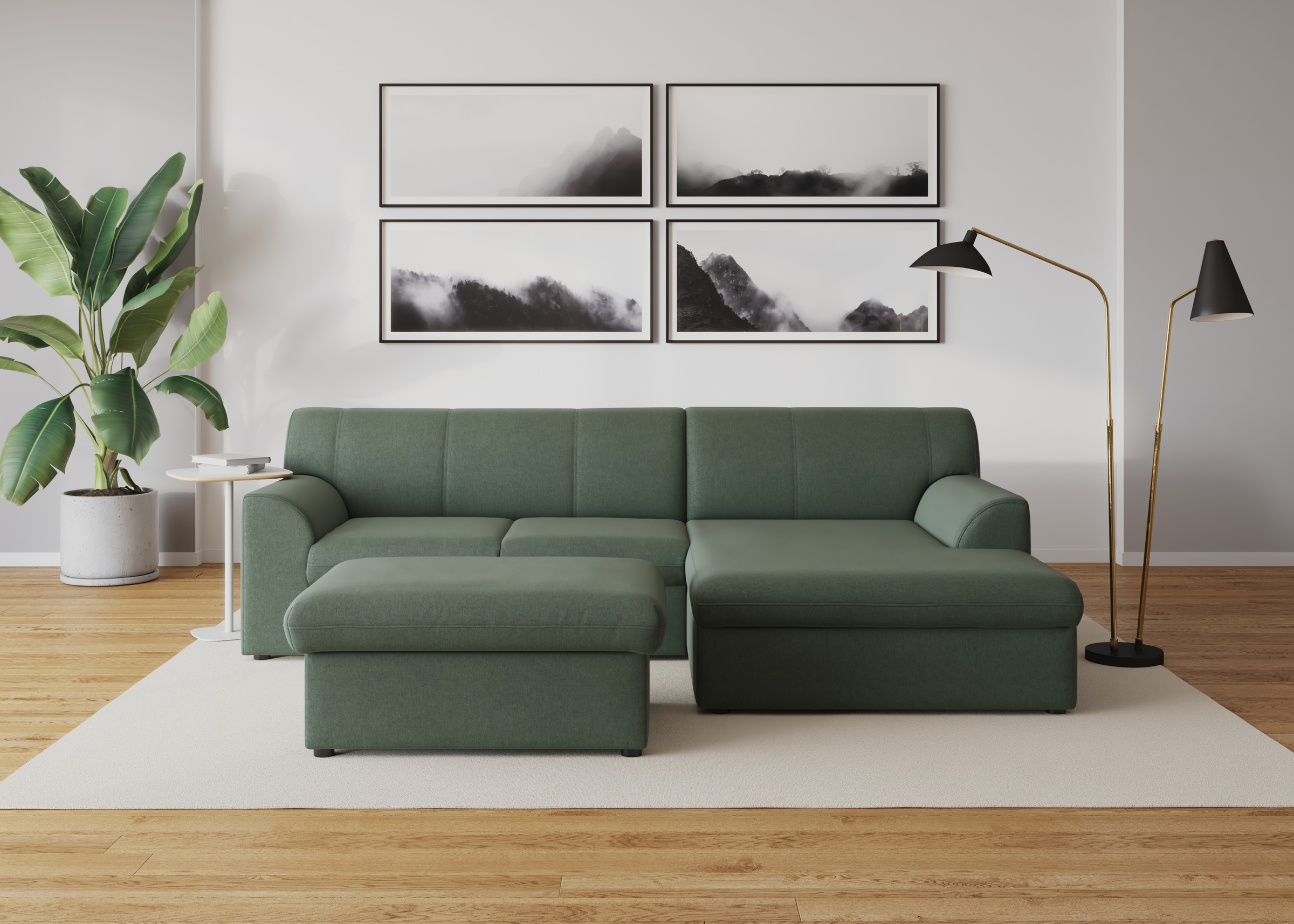 DOMO collection Ecksofa »Topper, elegant und zeitlos, kompaktes Stellmaß 24 günstig online kaufen