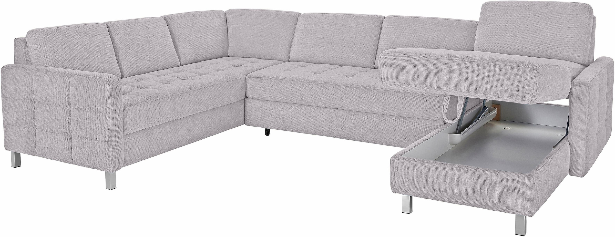 sit&more Wohnlandschaft Pablo U-Form, wahlweise mit Bettfunktion und Bettkasten