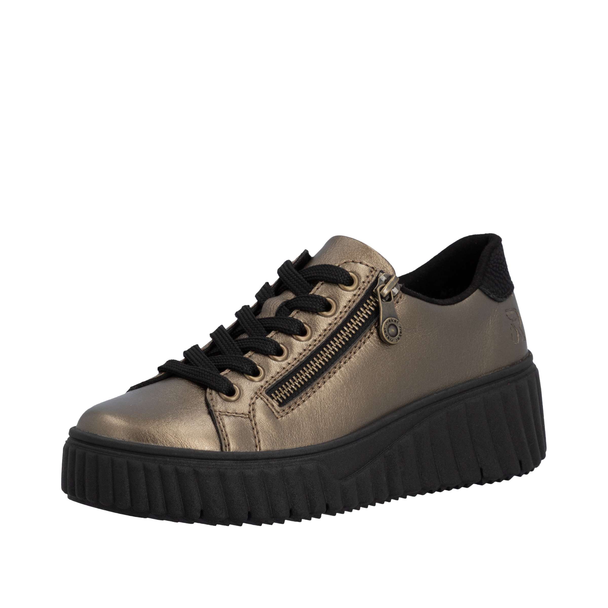 Rieker Plateausneaker  Freizeitschuh, Halbschuh, Schnürschuh mit Plateausohle