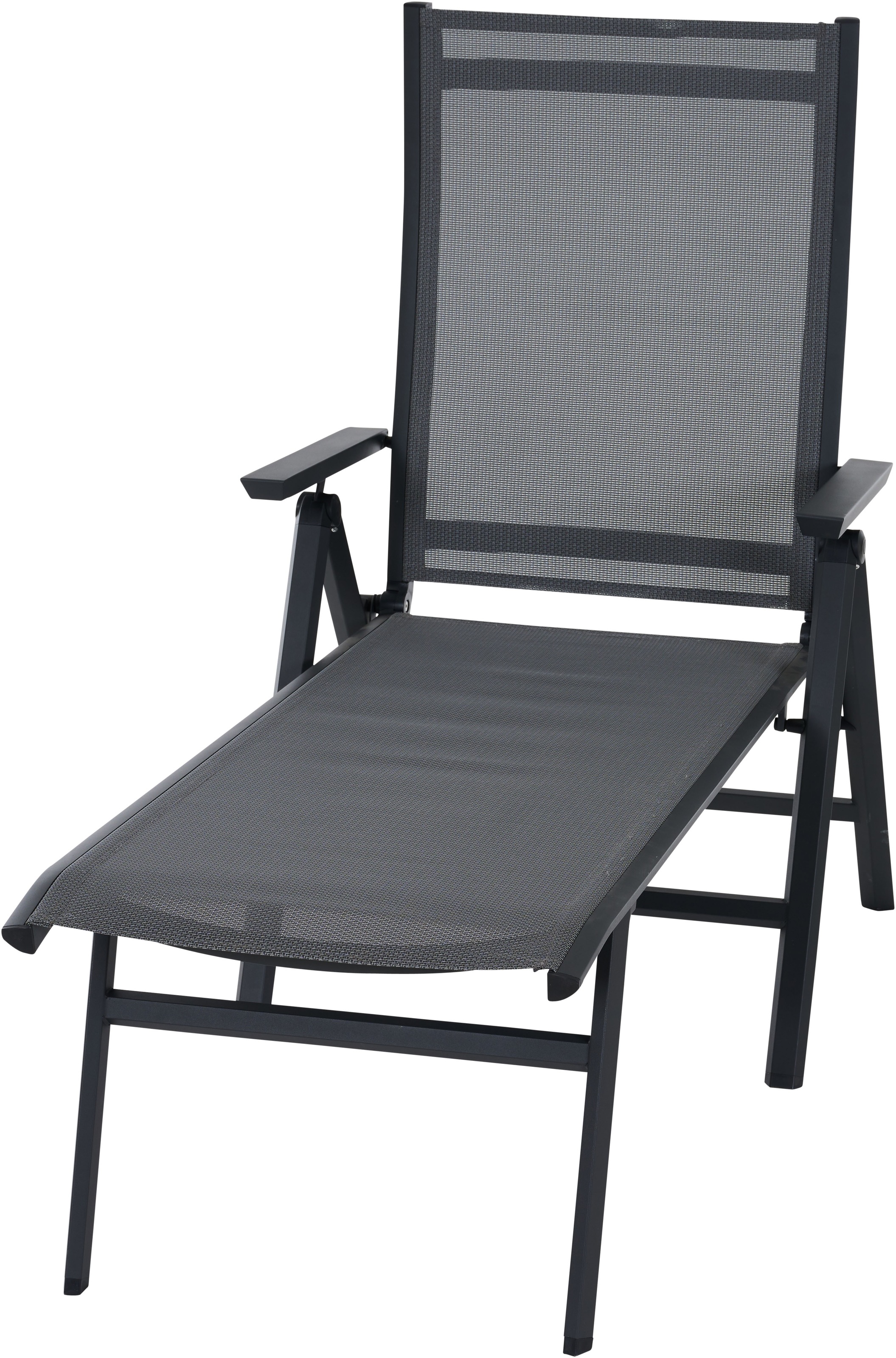 Siena Garden Gartenliege »TAURO« Gestell aus Aluminium, Ranotex® Bezug royal-grey, klappbar