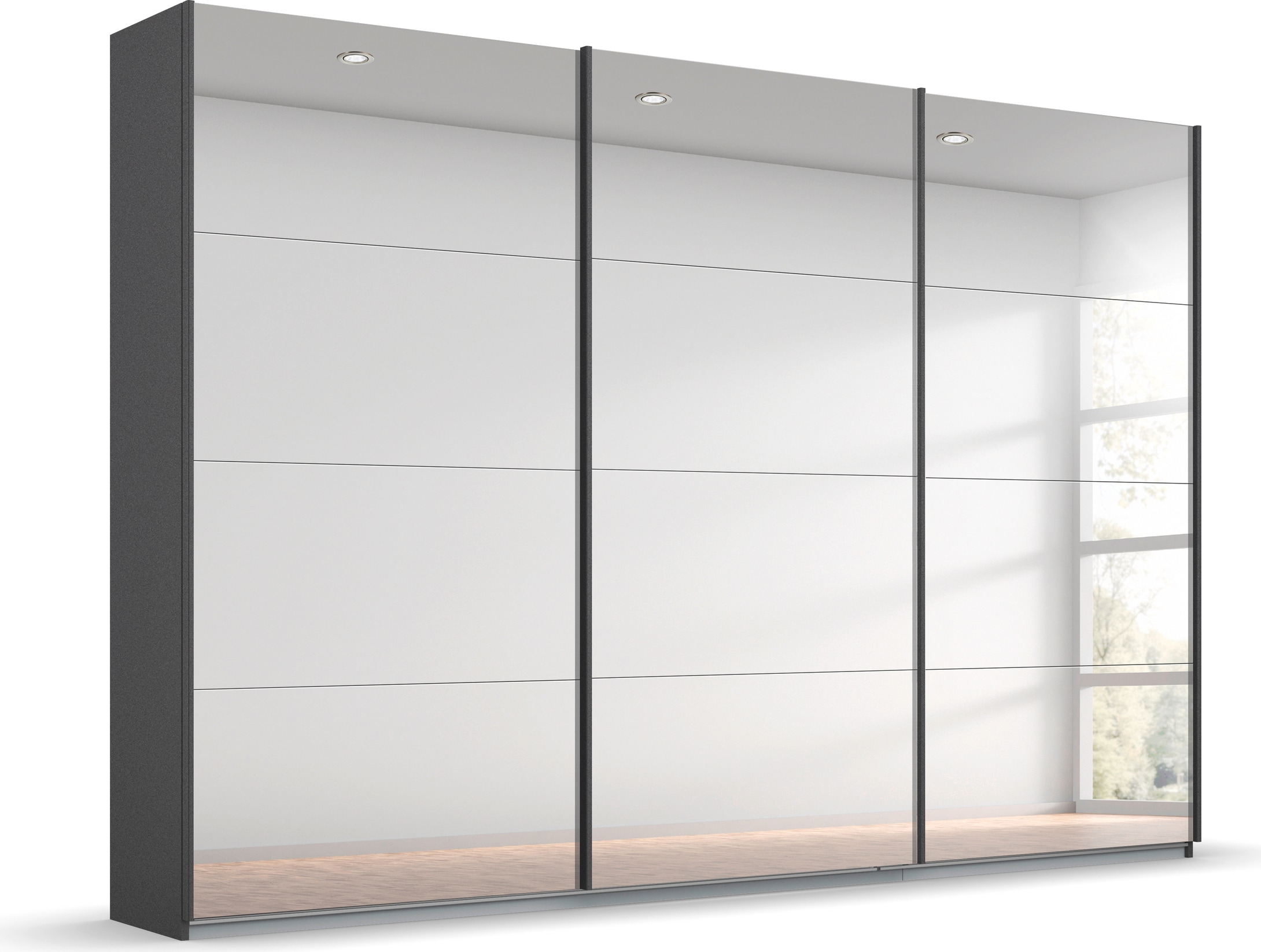 rauch Schwebetürenschrank »Oteli«, mit Spiegelfront, inkl. Wäscheeinteilung mit 3 Innenschubladen