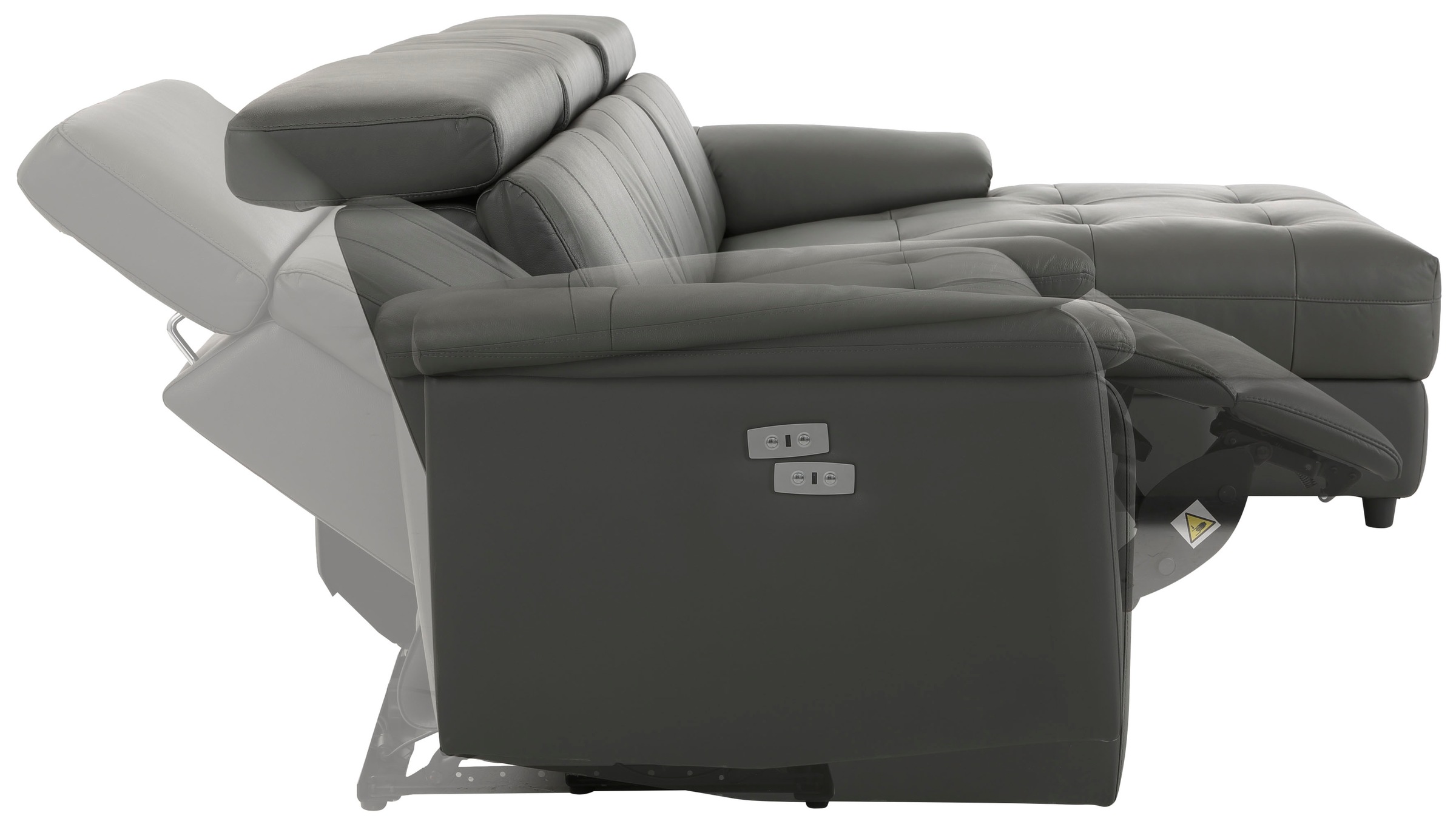 Home affaire Ecksofa »Binado, L-Form,«, mit manueller oder elektrischer Relaxfunktion mit USB-Anschluss