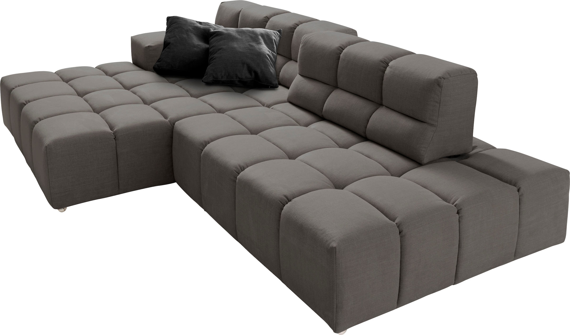 designwerk Ecksofa »Temple, Designsofa trifft hohen Sitzkomfort, L-Form« mit Sitztiefenverstellung