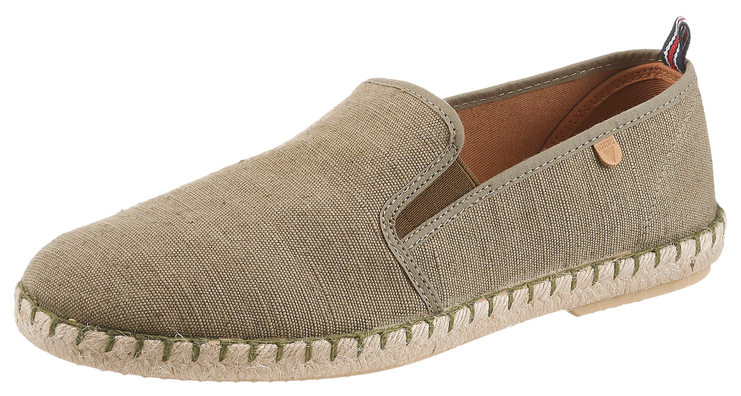 VERBENAS Slipper »TOM MALI«  Schlupfschuh, Urlaubsschuh, Flat mit Bast-Sohlenumrahmung
