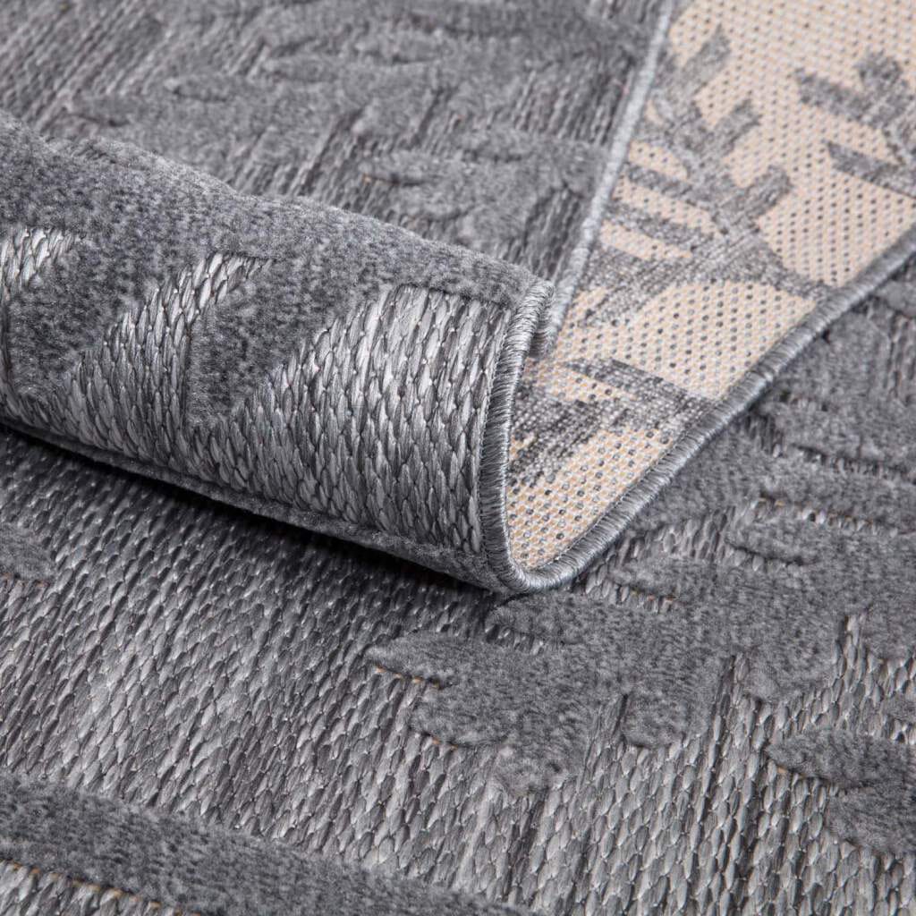 Carpet City Teppich »In-& Outdoorteppich Santorini 411, 3D-Effekt, Boho-Optik«, rund, 5 mm Höhe, Wetterfest & UV-beständig für Terrasse, Balkon, Küche, Flur