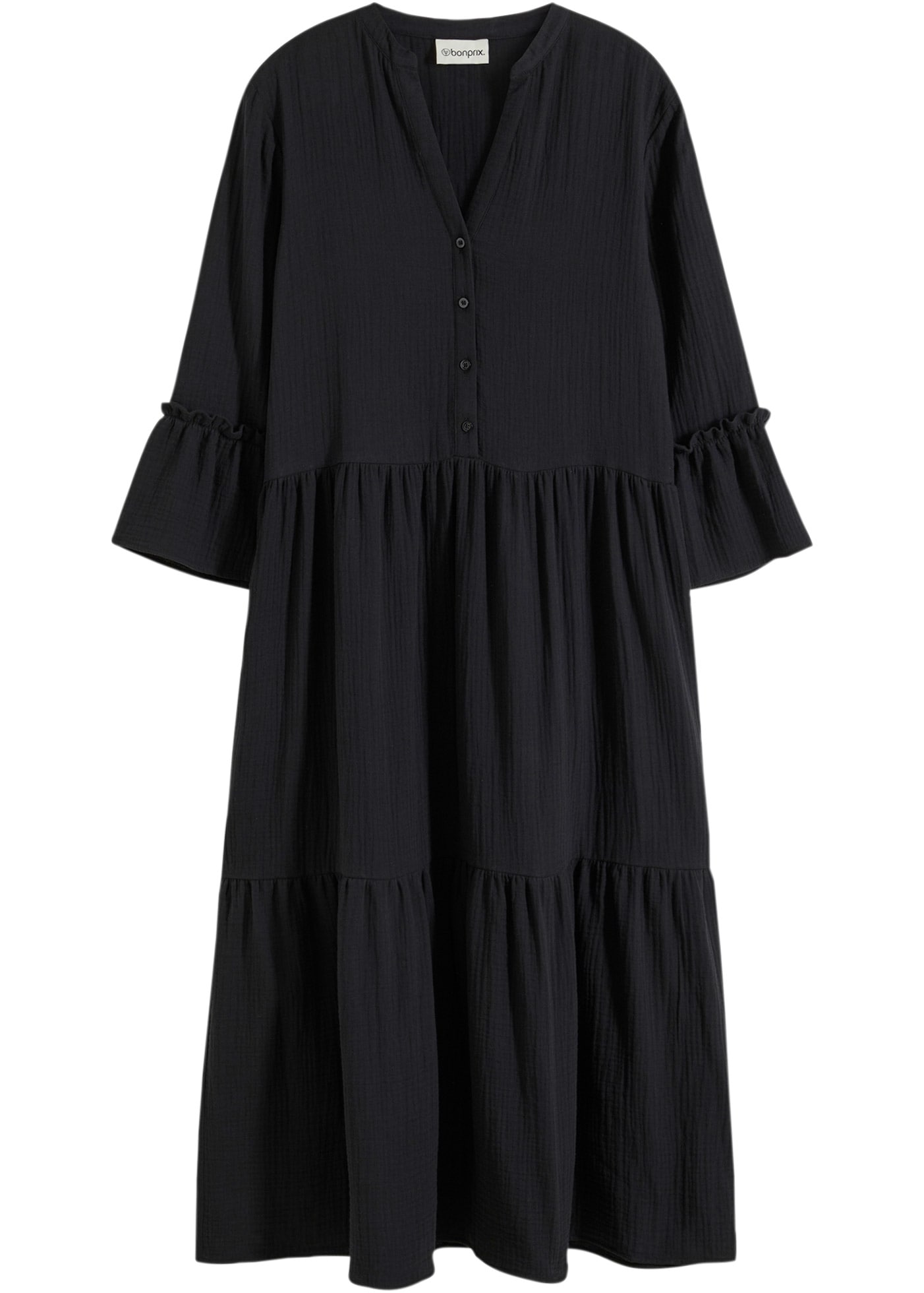 bonprix Maxikleid für Frühjahr und Sommer, aus reiner Baumwolle, Oversize-Fit