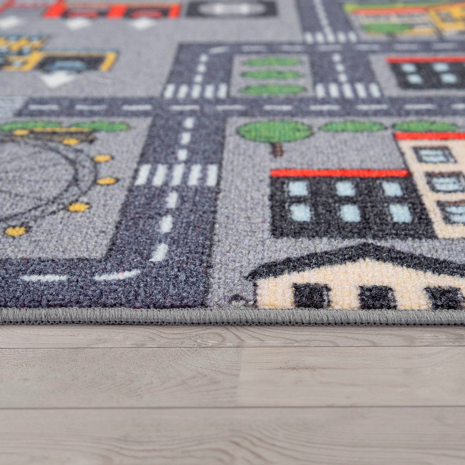 Paco Home Kinderteppich »Bino 577«, rechteckig, 4 mm Höhe, Kurzflor, Straßen-Spiel-Teppich, Kinderzimmer