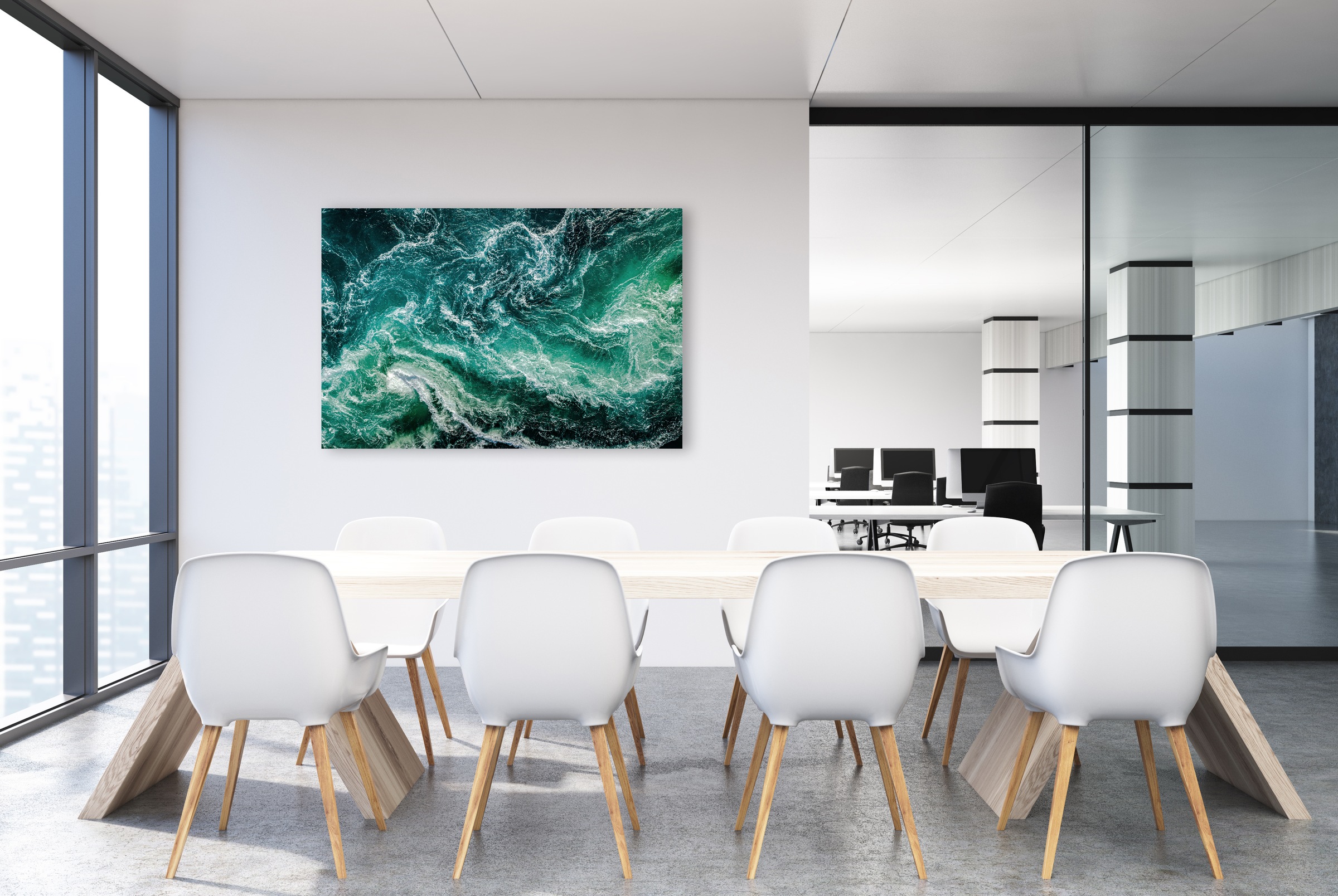 queence Leinwandbild »Aqua«, Meer-Meer Bilder-Kunst-Modern-Spa-Spa Bilder, günstig online kaufen